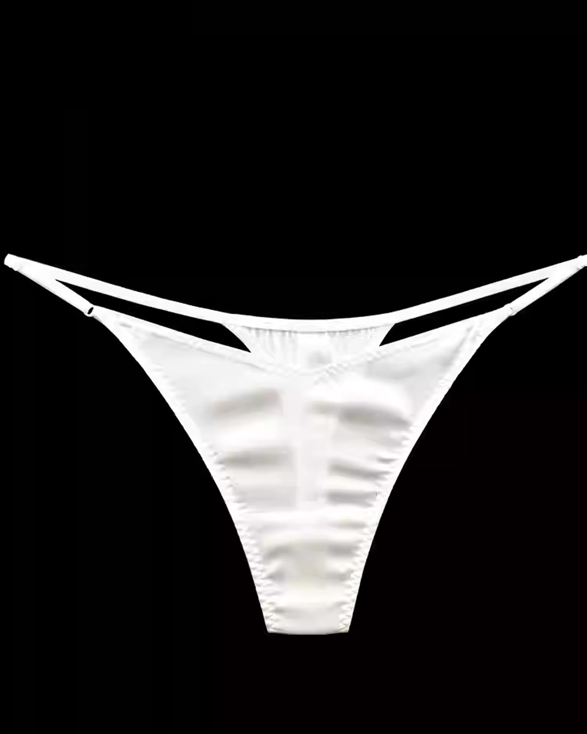FEELITS SPA02 Mid-Rise Silk Thong Panties – Adjustable Waist & Minimal Luxury - FEELITS