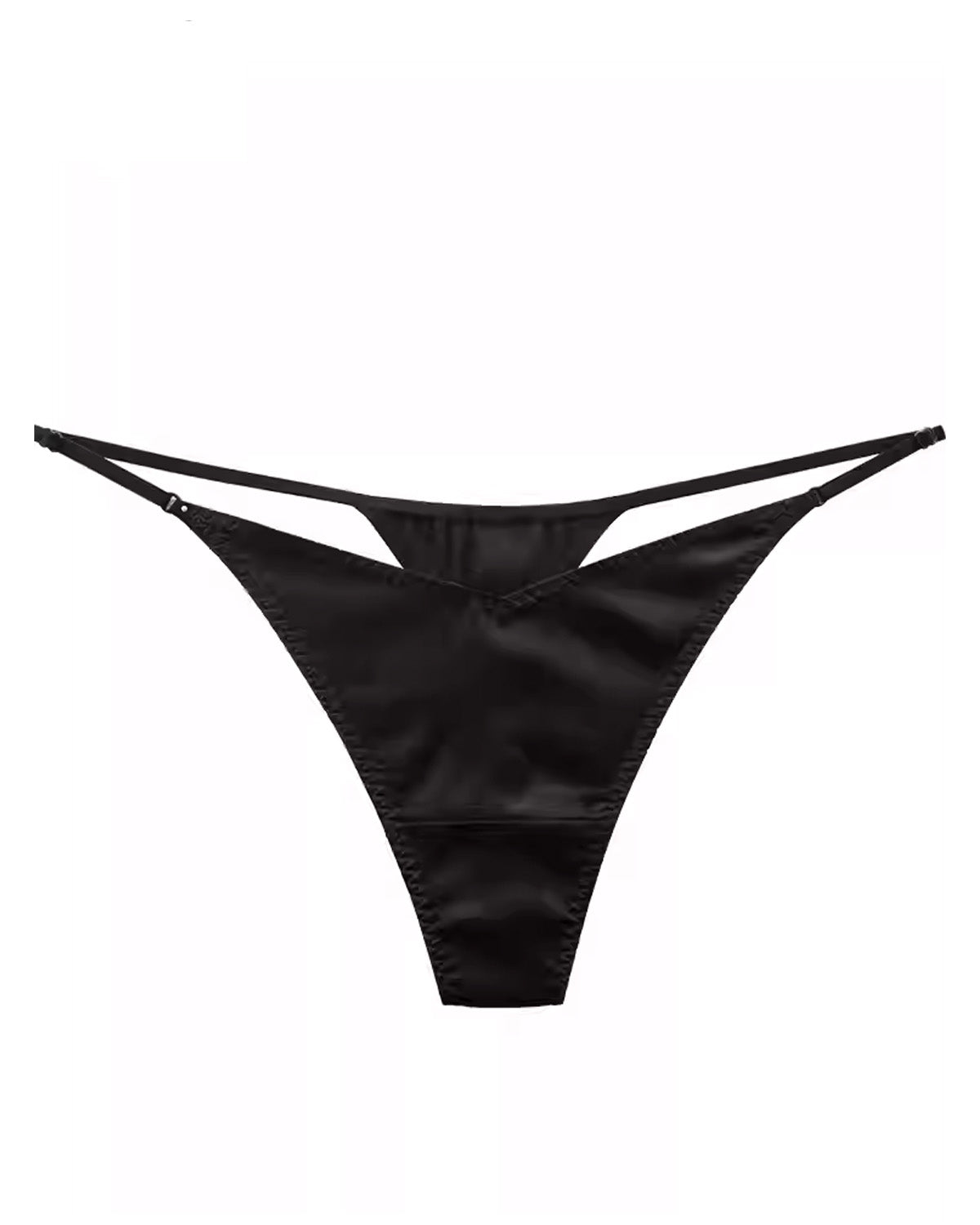FEELITS SPA02 Mid-Rise Silk Thong Panties – Adjustable Waist & Minimal Luxury - FEELITS