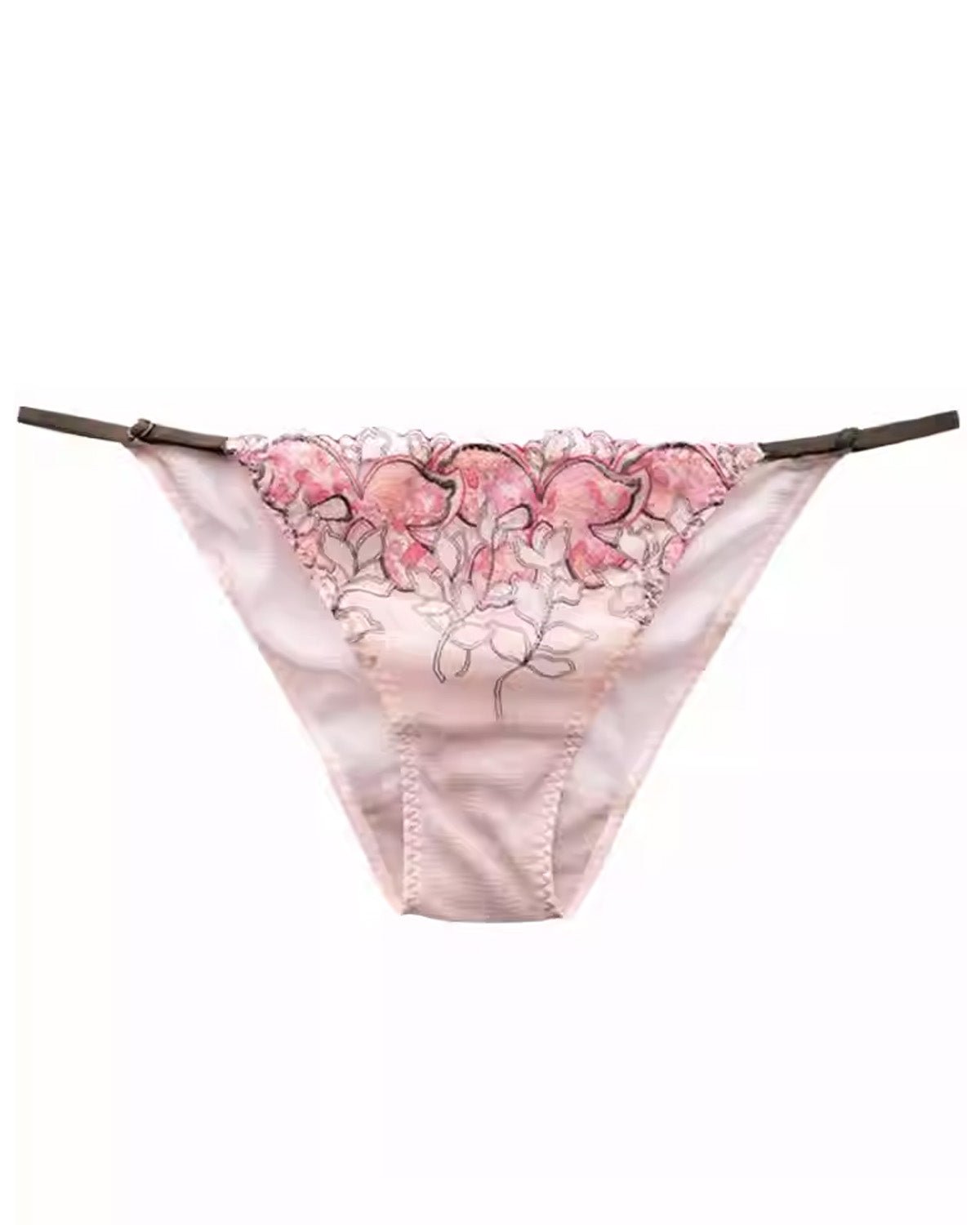 FEELITS SPA32 Mulberry Silk Sheer Lace Low-Rise Bikini Panties – Adjustable, No-Show & Feminine Fit - FEELITS