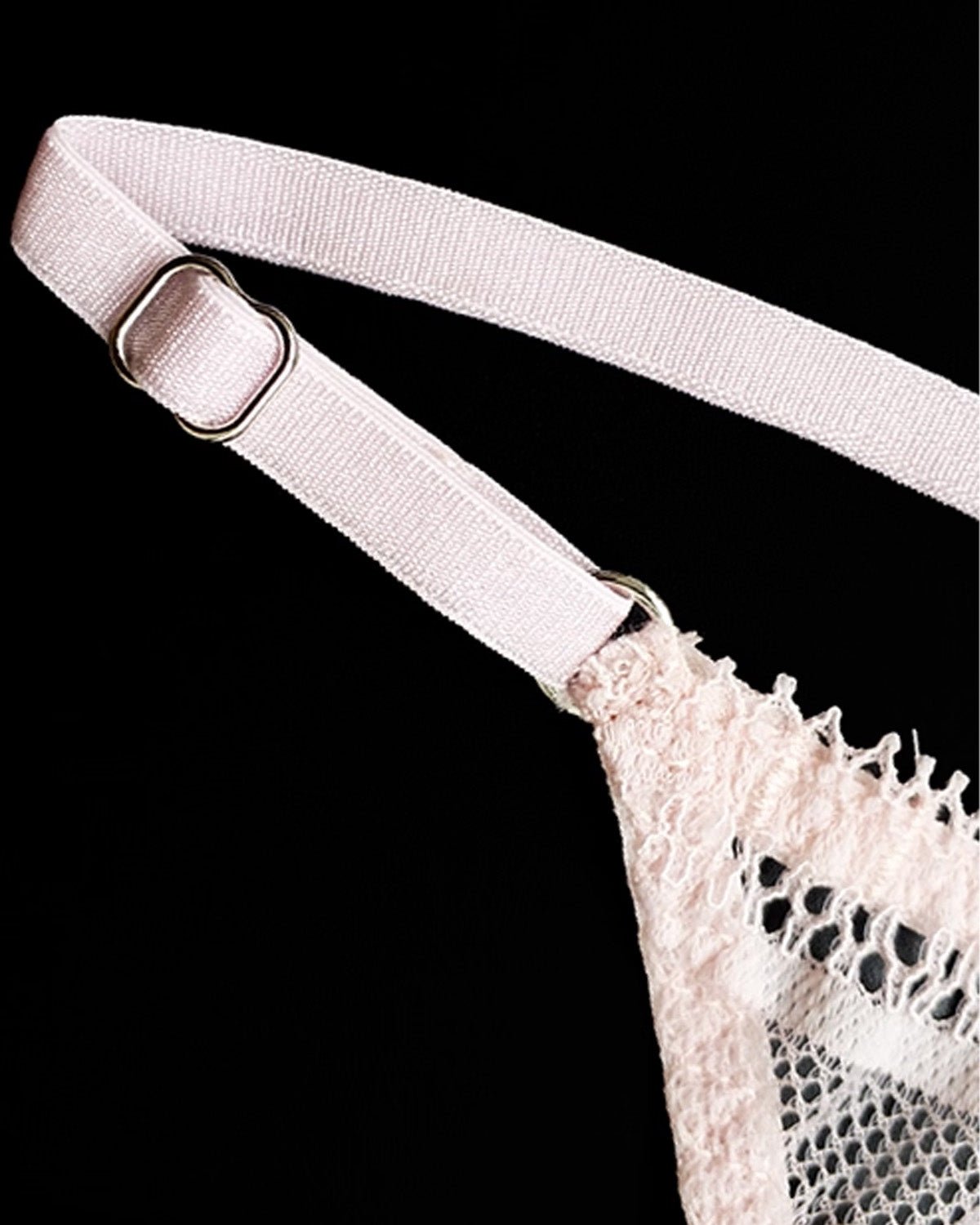FEELITS SPA78 Mulberry Silk Sheer Lace T-Back Thong – Low-Rise, Adjustable & No-Show Fit - FEELITS