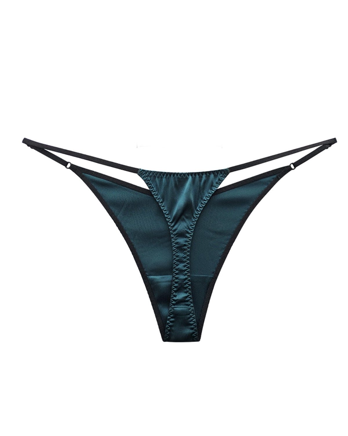 FEELITS SPA33 Smooth Mid-Rise Silk T-Back Thong Panties – 6A Mulberry Silk, No-Show & Quick-Dry - FEELITS