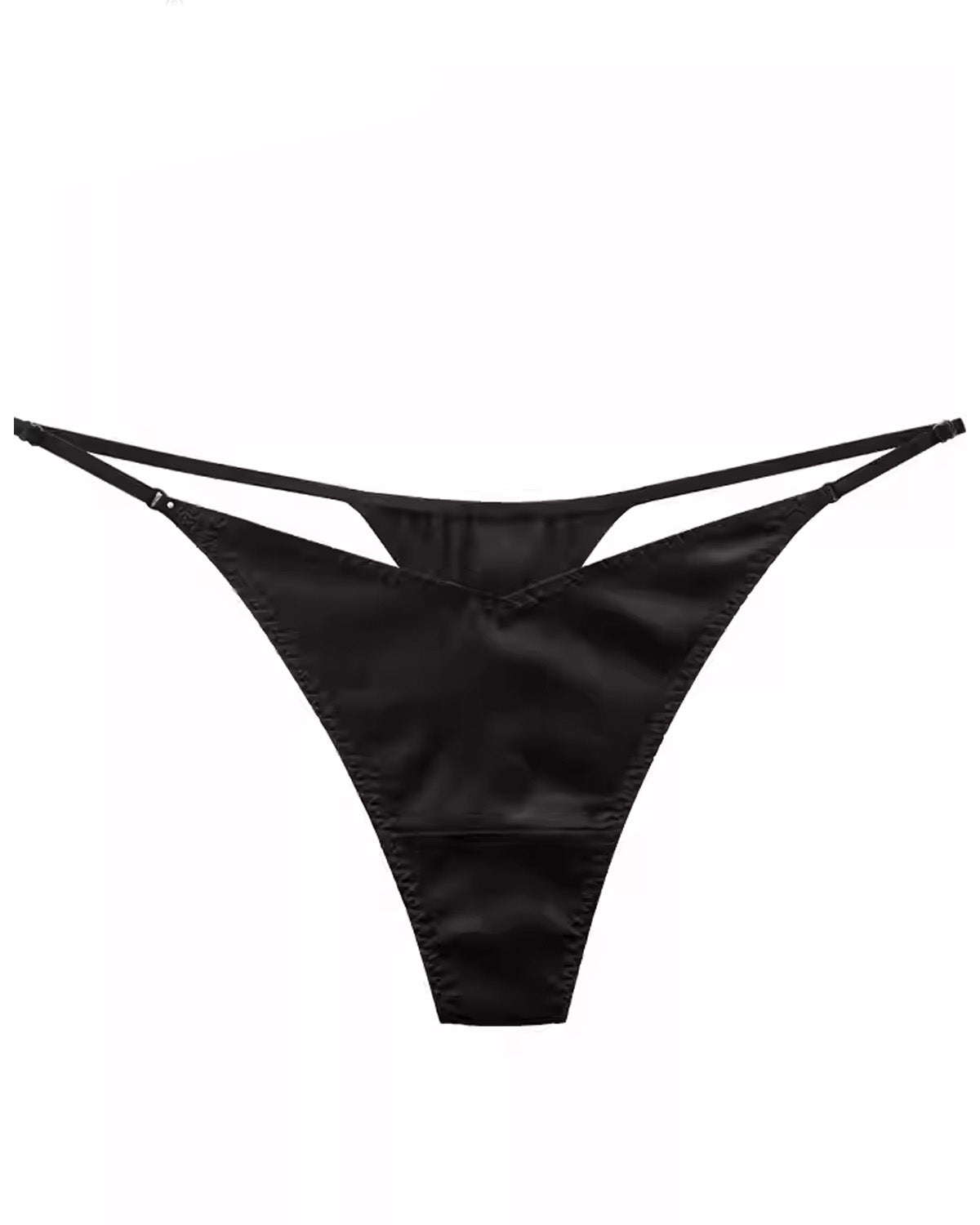 FEELITS SPA33 Smooth Mid-Rise Silk T-Back Thong Panties – 6A Mulberry Silk, No-Show & Quick-Dry - FEELITS