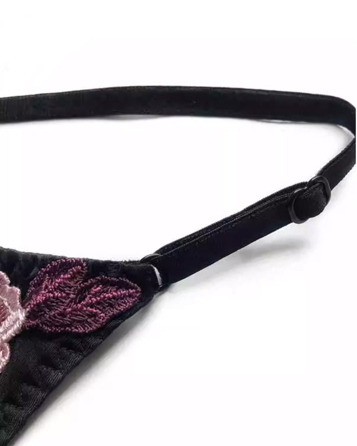 FEELITS SPA05 Women’s Low-Rise Embroidered Lace Silk G-String – Seamless, Breathable & Quick-Dry - FEELITS
