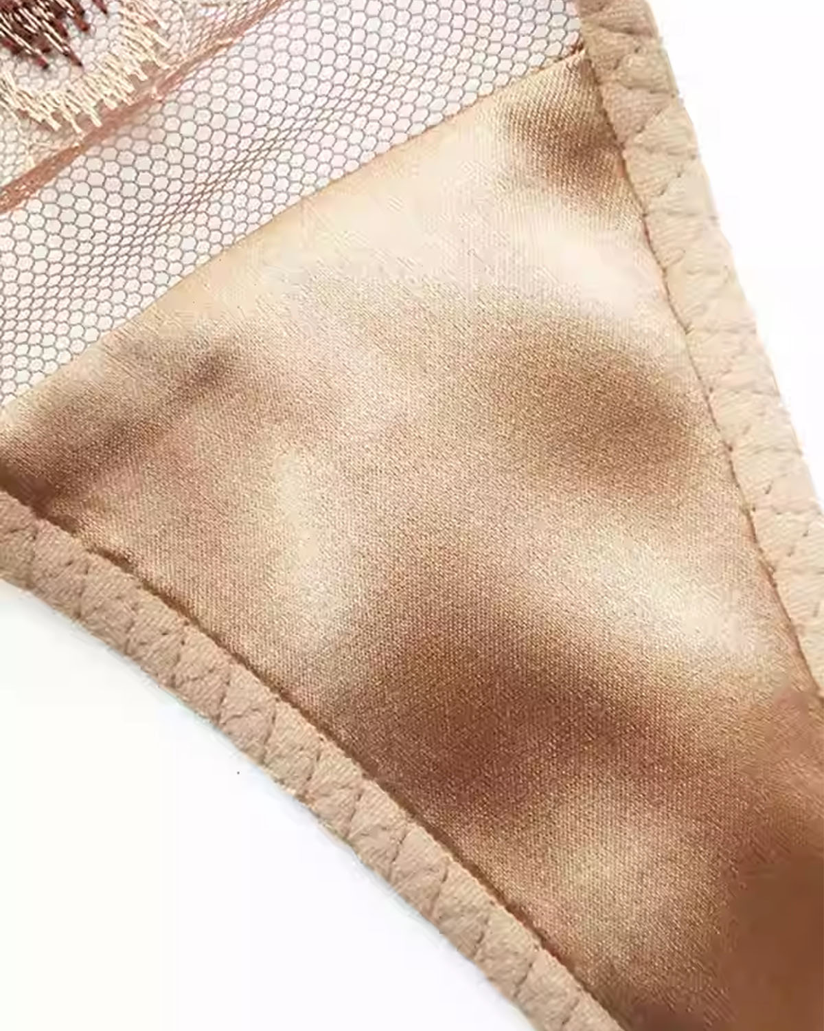FEELITS SPA06 Embroidered Lace G-String Thong – Low-Rise, Sheer & Elegant Silk Feel - FEELITS