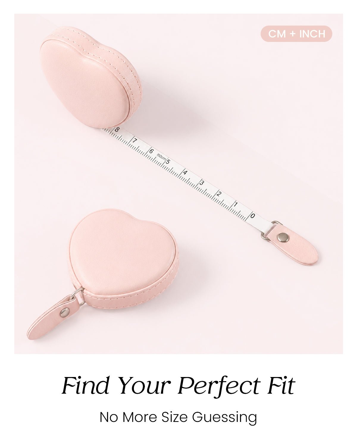 Feelits Self Love Heart Measuring Tape – Dual CM/Inch Body Tape for Better Clothing & Underwear Fit - FEELITS