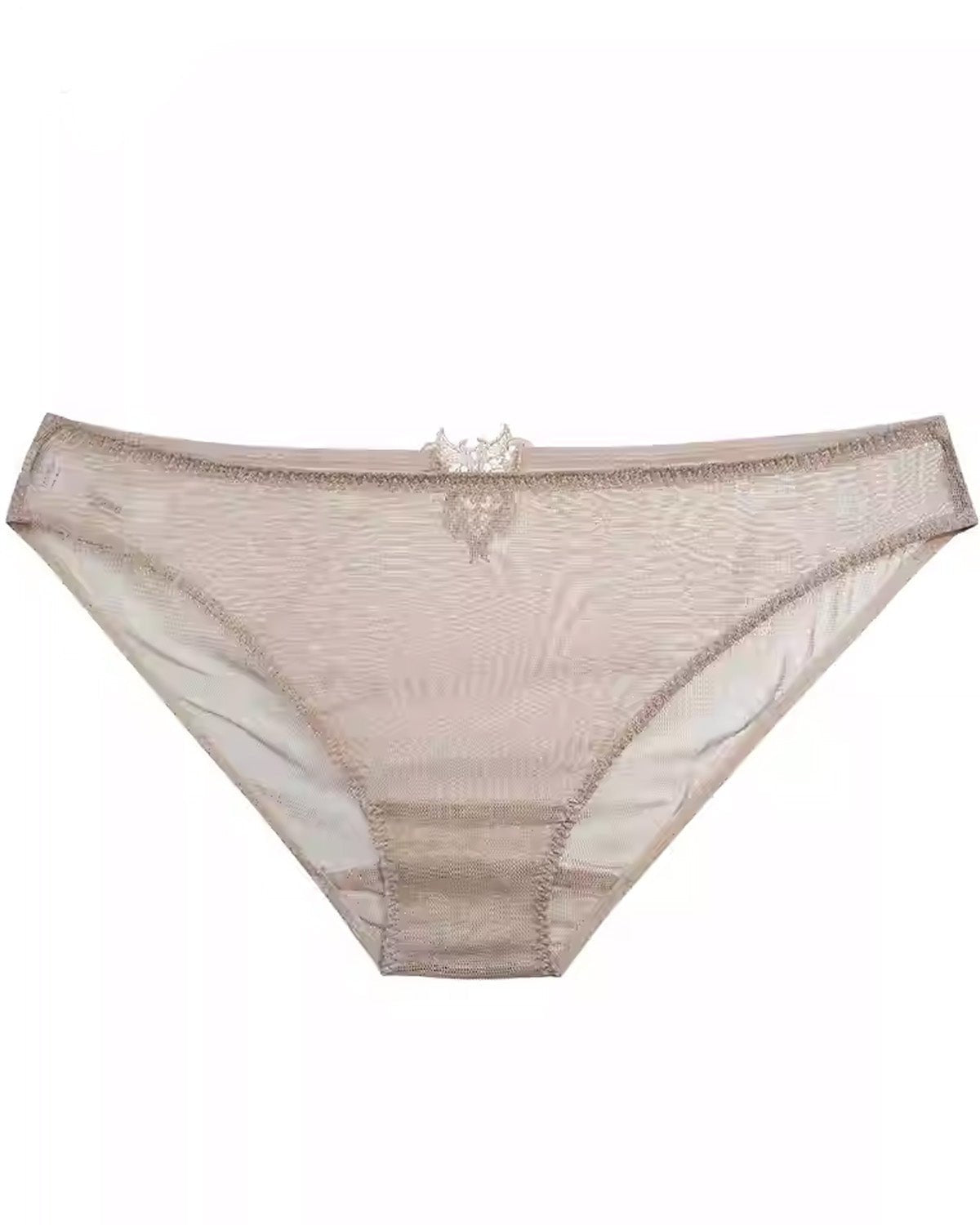 FEELITS SPA72 Mulberry Silk Lace Brief Panties – Seamless, Sheer & No-Show Underwear - FEELITS
