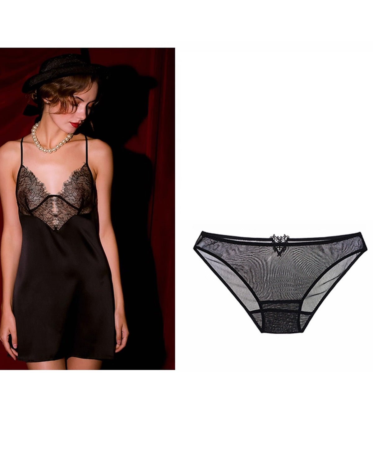 FEELITS SPA72 Mulberry Silk Lace Brief Panties – Seamless, Sheer & No-Show Underwear - FEELITS