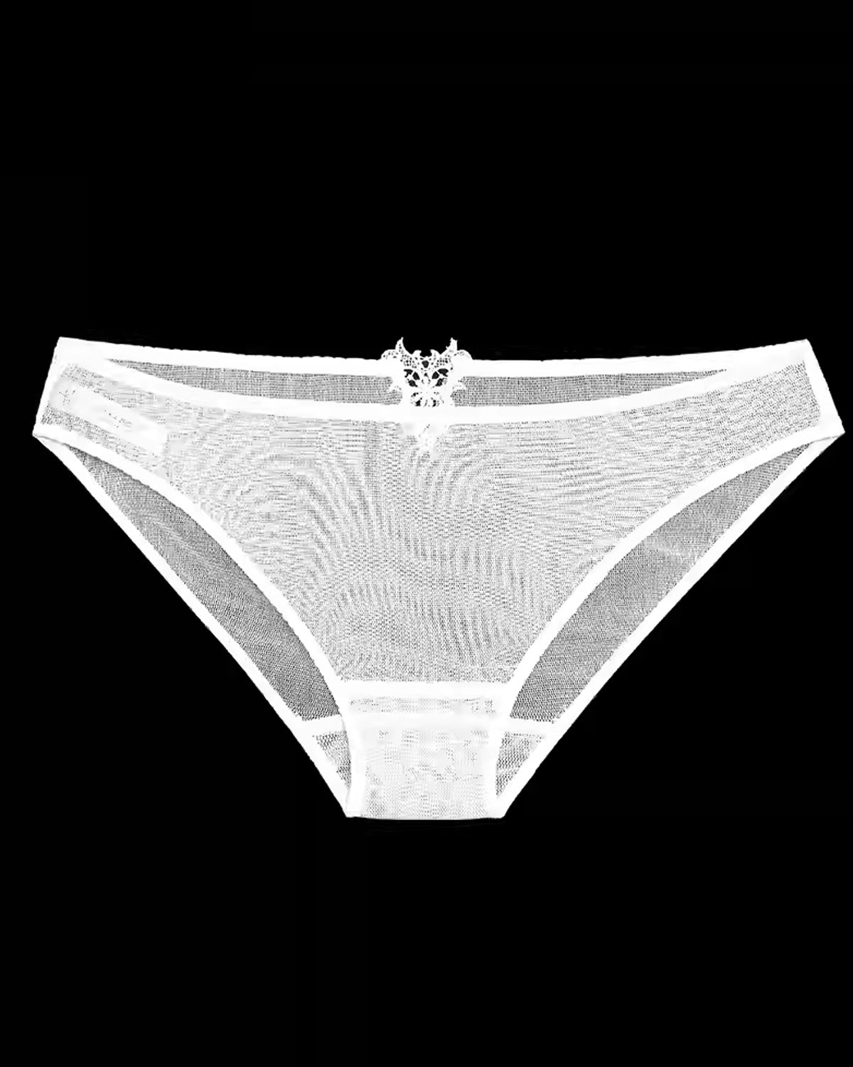 FEELITS SPA72 Mulberry Silk Lace Brief Panties – Seamless, Sheer & No-Show Underwear - FEELITS