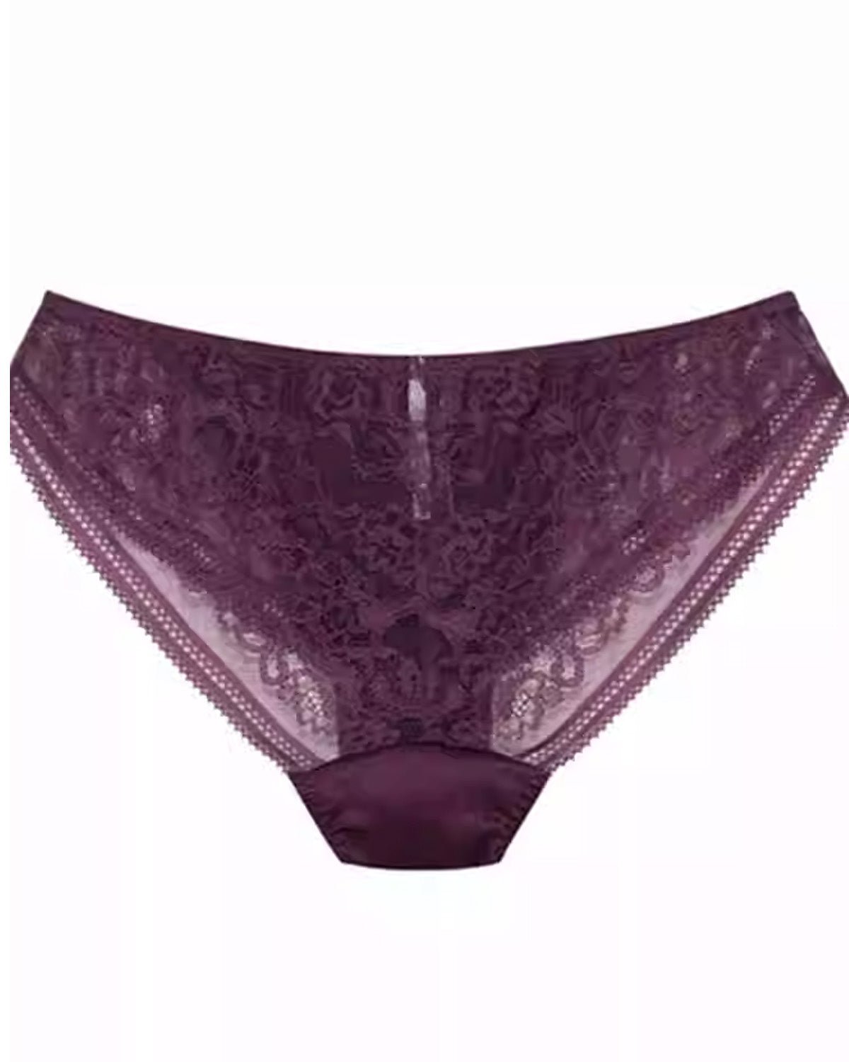 FEELITS SPA37 Mulberry Silk Seamless Bikini Panties with Bow Detail – Low-Rise & Sheer Lace - FEELITS