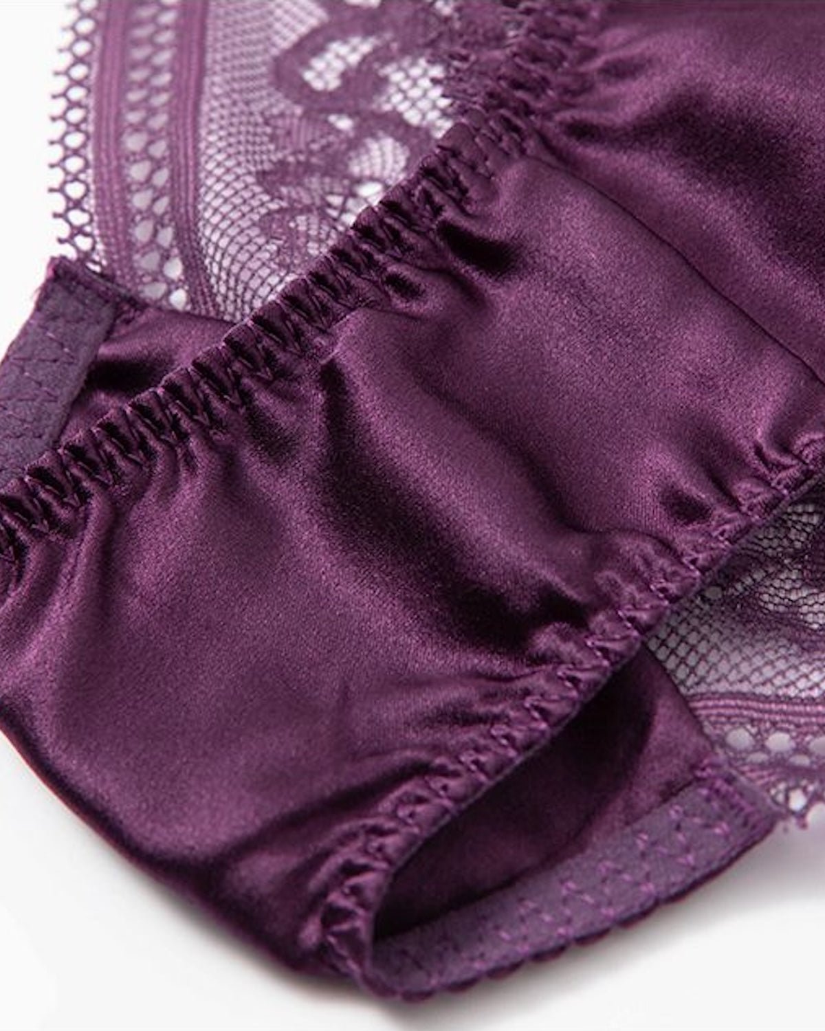 FEELITS SPA37 Mulberry Silk Seamless Bikini Panties with Bow Detail – Low-Rise & Sheer Lace - FEELITS