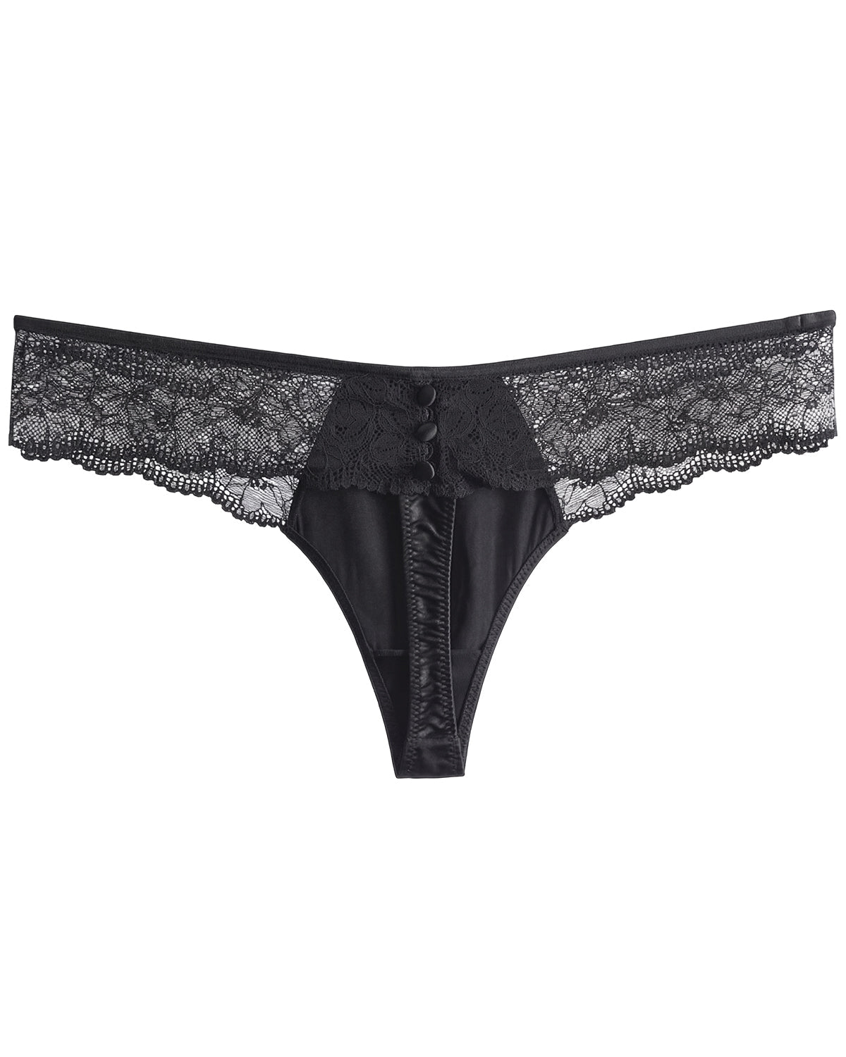 FEELITS TH08 Low-Rise Silk Lace T-Back Thong Panties – 100% 6A Mulberry Silk, Seamless & No-Show - FEELITS