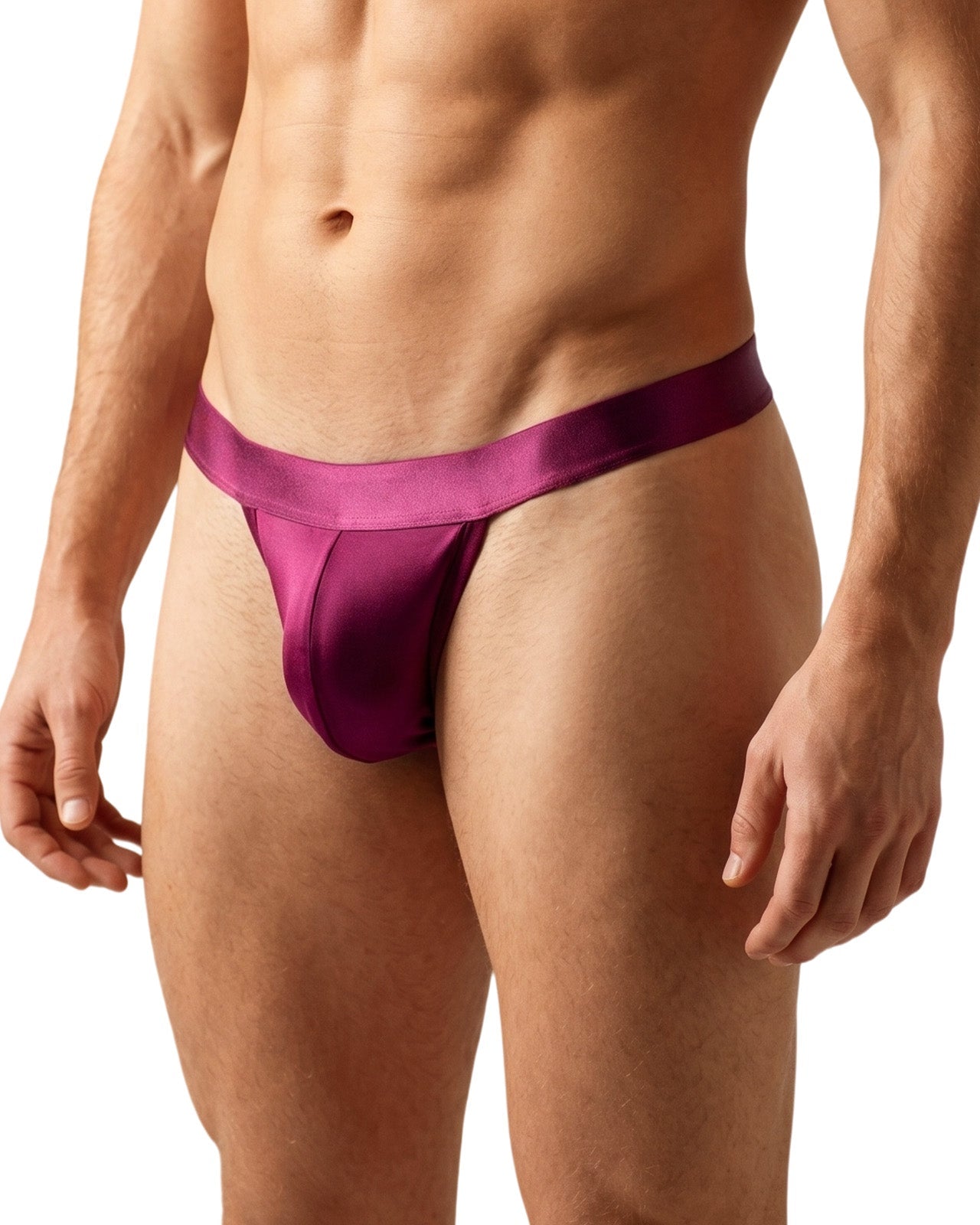 FEELITS THM03 Men's Mulberry Silk T-Back Thong – Double-Layer Pouch, Soft & Breathable - FEELITS