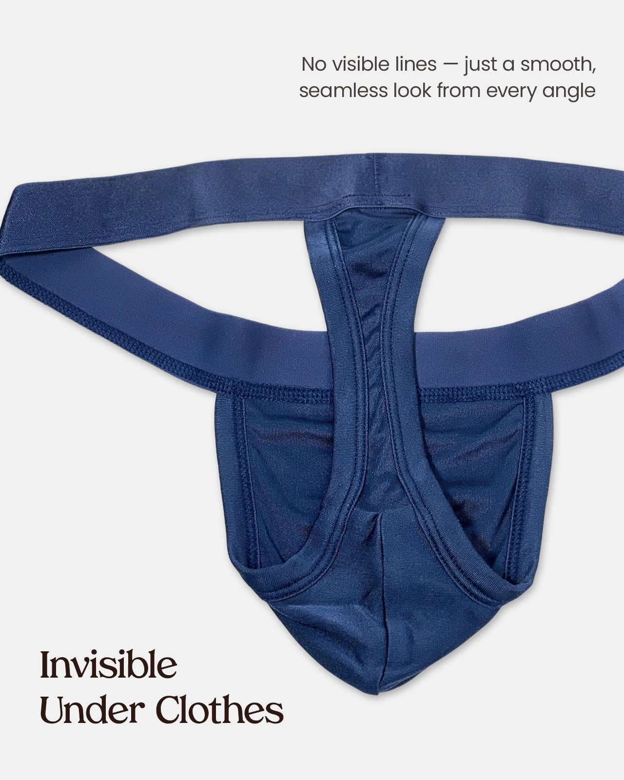 FEELITS THM03 Men's Mulberry Silk T-Back Thong – Double-Layer Pouch, Soft & Breathable - FEELITS