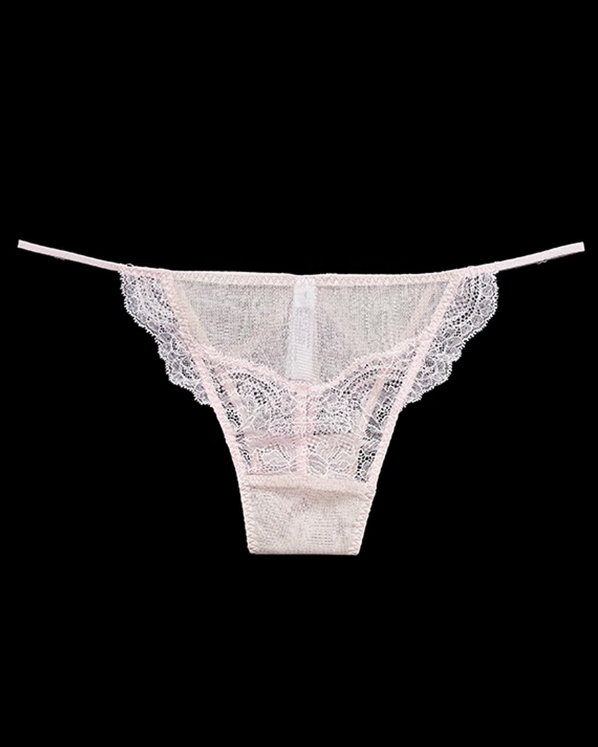 FEELITS SPA65 Mulberry Silk Sheer Mesh Lace Bikini Panties – Low-Rise, Seamless & No-Show Fit - FEELITS