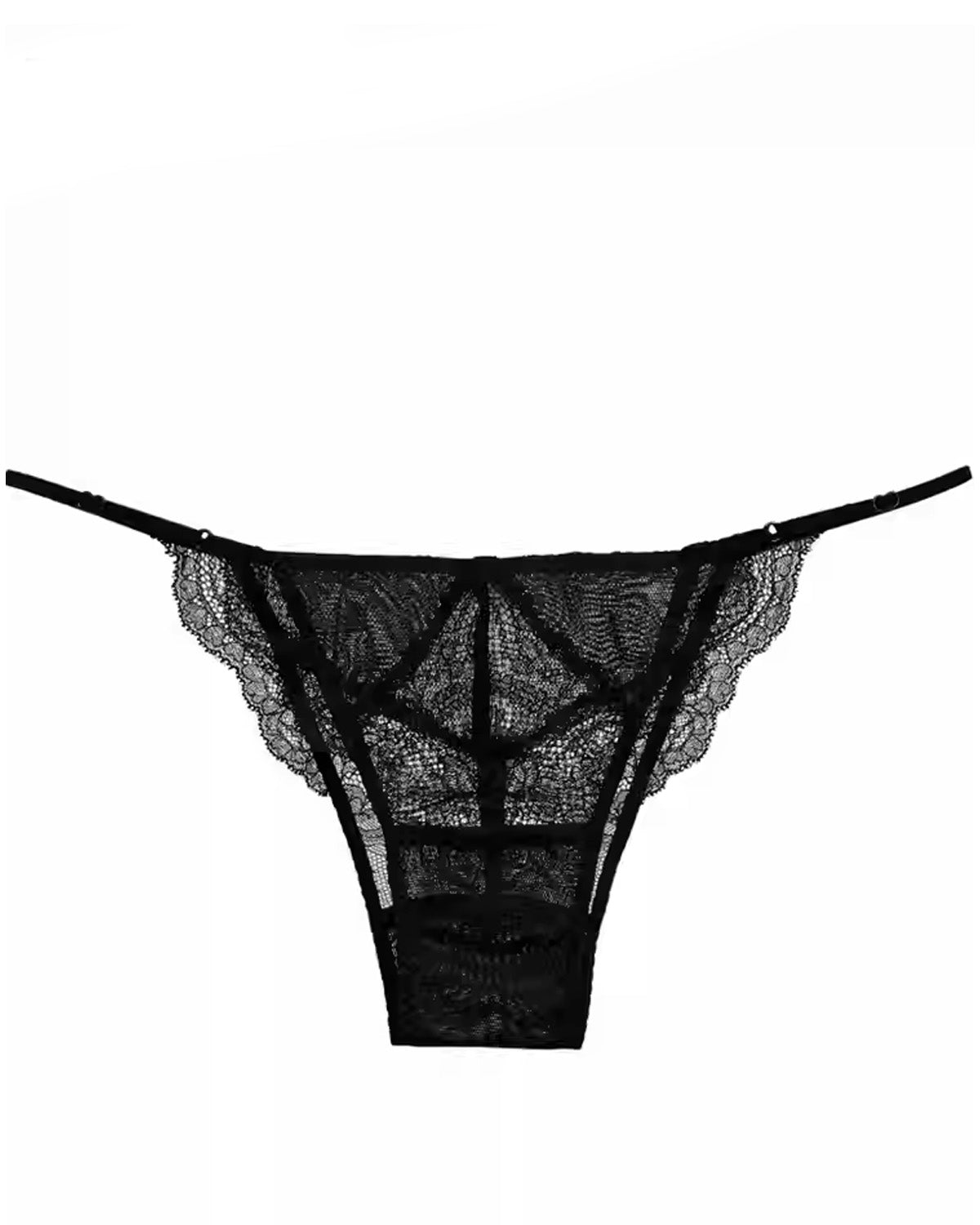 FEELITS SPA65 Mulberry Silk Sheer Mesh Lace Bikini Panties – Low-Rise, Seamless & No-Show Fit - FEELITS