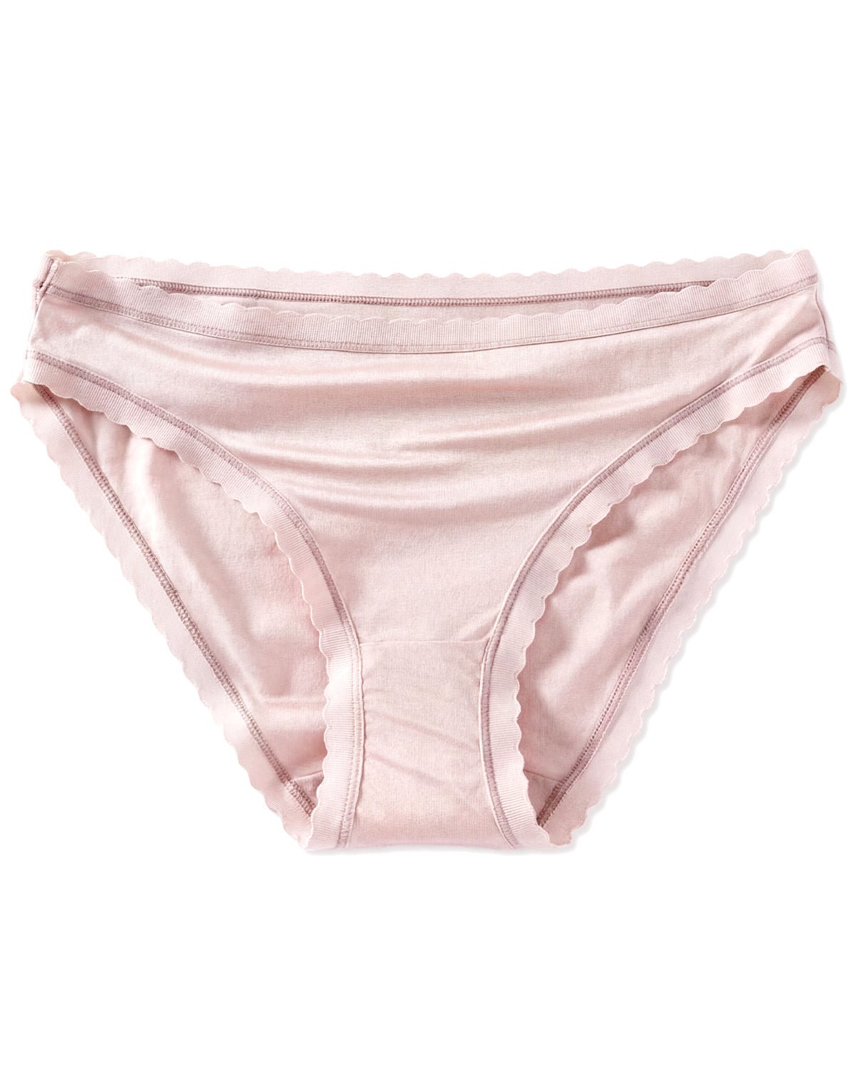 FEELITS KN27 Mulberry Silk Scalloped-Edge Bikini Panties – Ultra-Soft, Breathable & Quick-Dry - FEELITS
