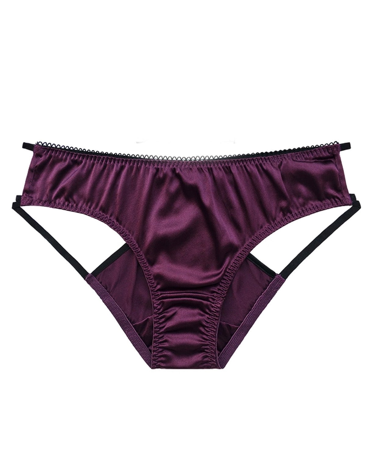 FEELITS SPA64 Mulberry Silk Sheer Hollow-Out Bikini Panties – No-Show Sexy Underwear for Women - FEELITS