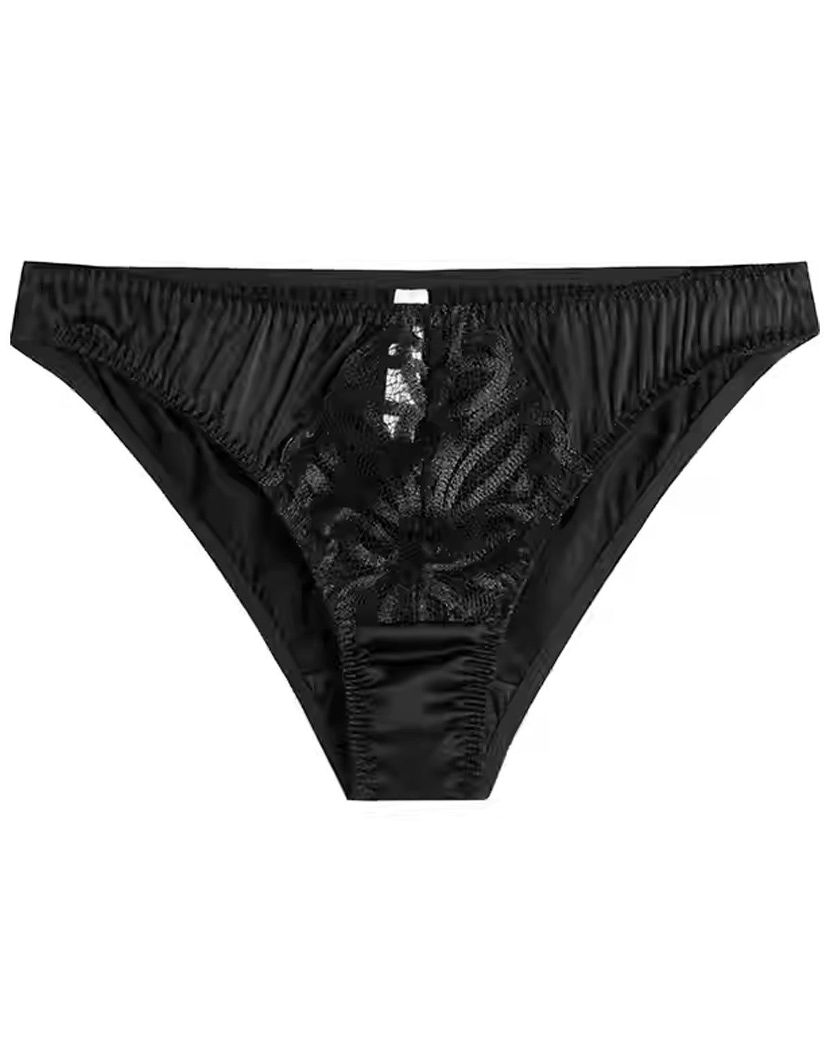 FEELITS SPA79 Mulberry Silk Sheer Hollow Lace Brief Panties – Low-Rise, Seamless & No-Show Fit - FEELITS