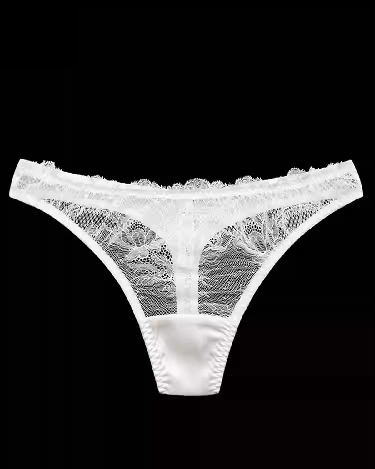 FEELITS SPA73 Mulberry Silk Sheer Hollow-Out Thong – Low-Rise, No-Show & Sexy Underwear - FEELITS