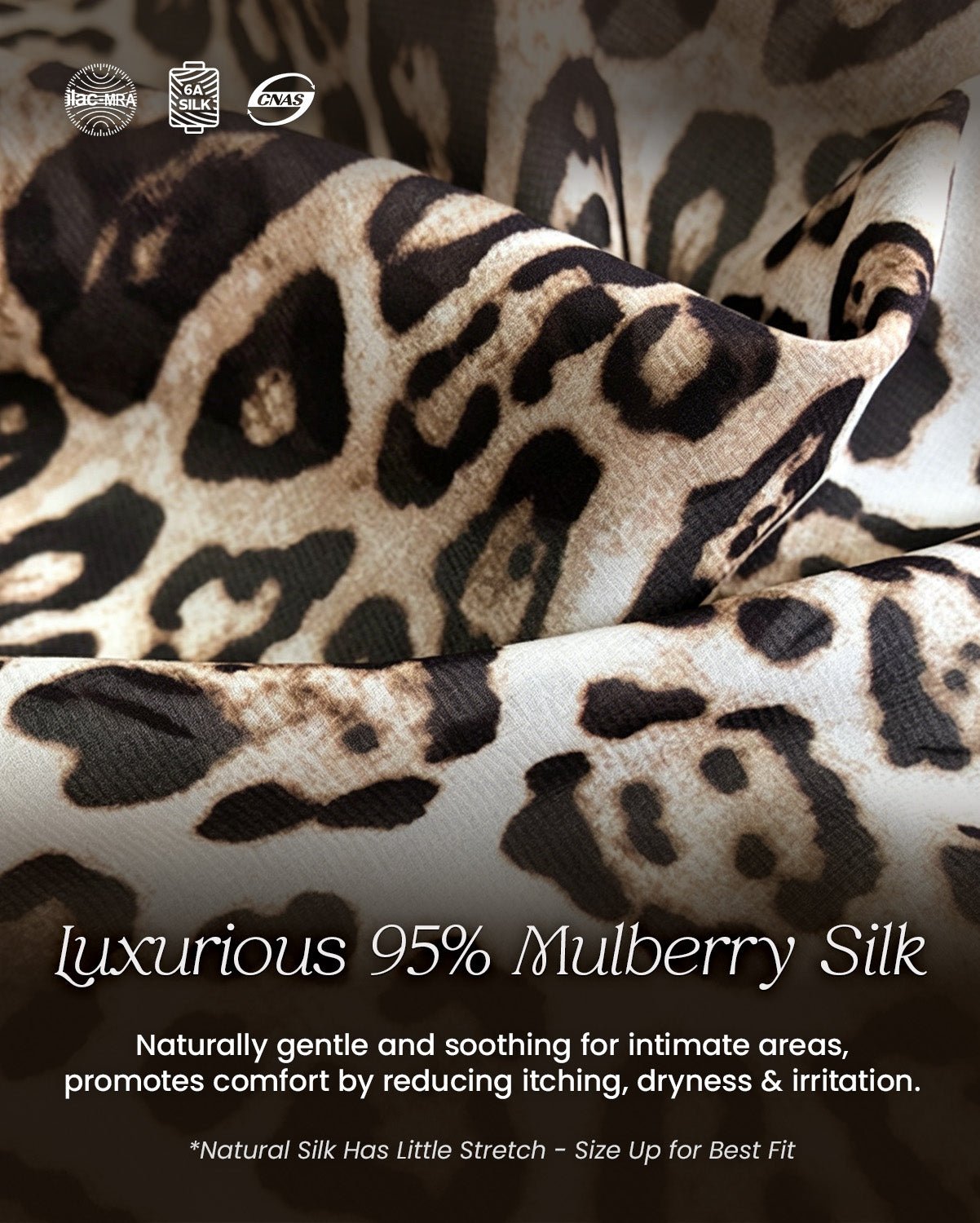 FEELITS YFB03 Leopard Print Silk Triangle Bra - 95% Mulberry Silk, Wireless Double-Hook Design - FEELITS