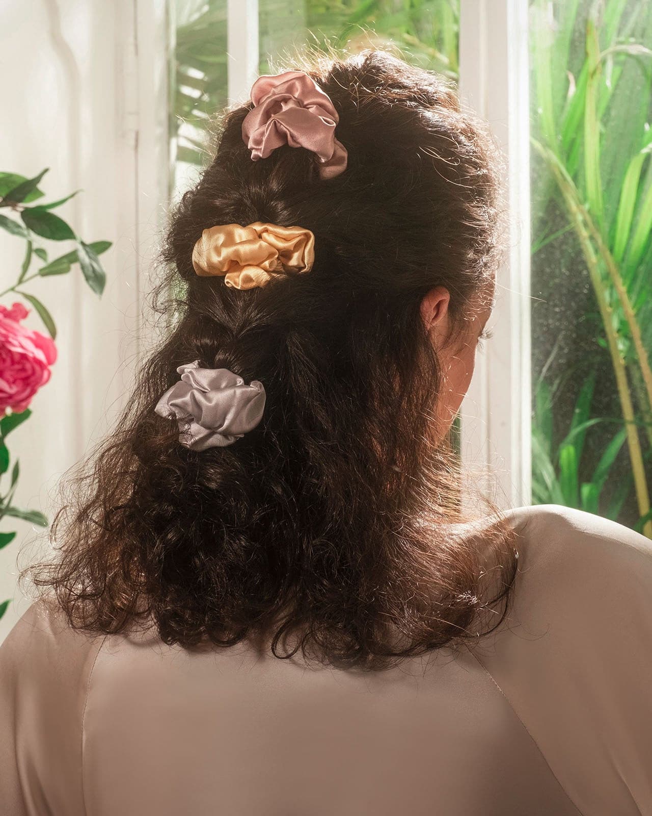FEELITS 100% Royal Mulberry Silk. Natural Care Hair Scrunchies- Trio Set - FEELITS