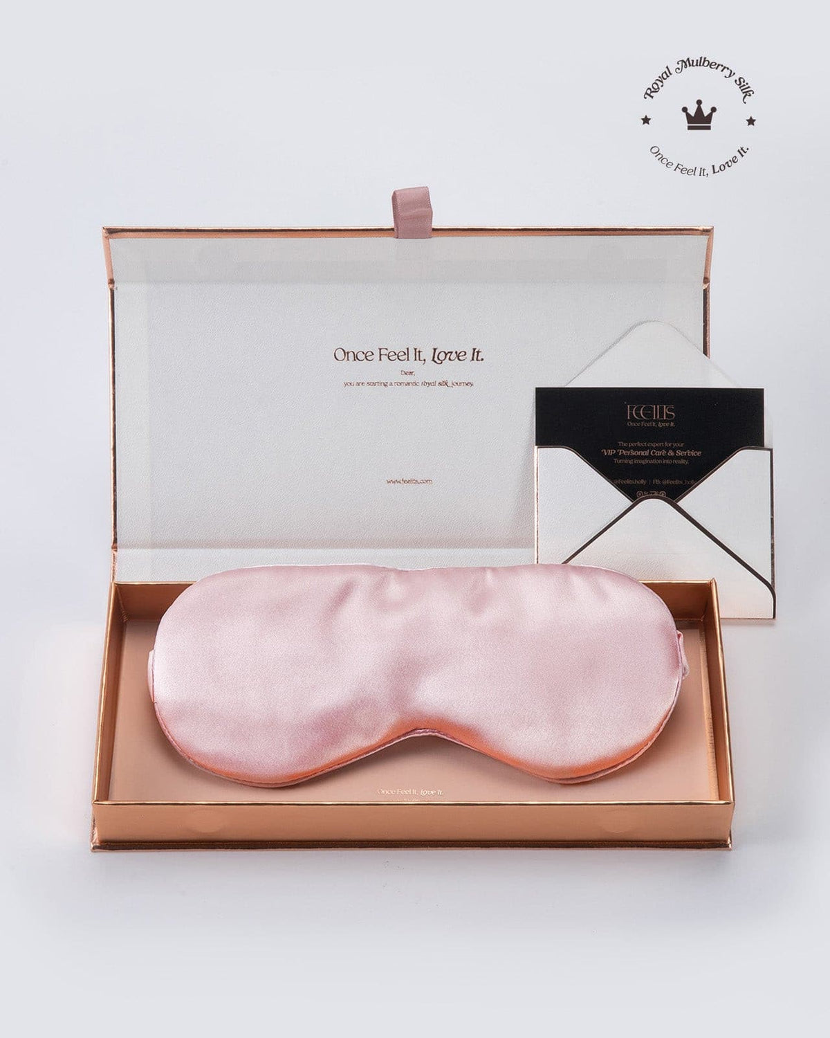 SM01 mulberry silk sleep eye mask styling detail | FEELITS