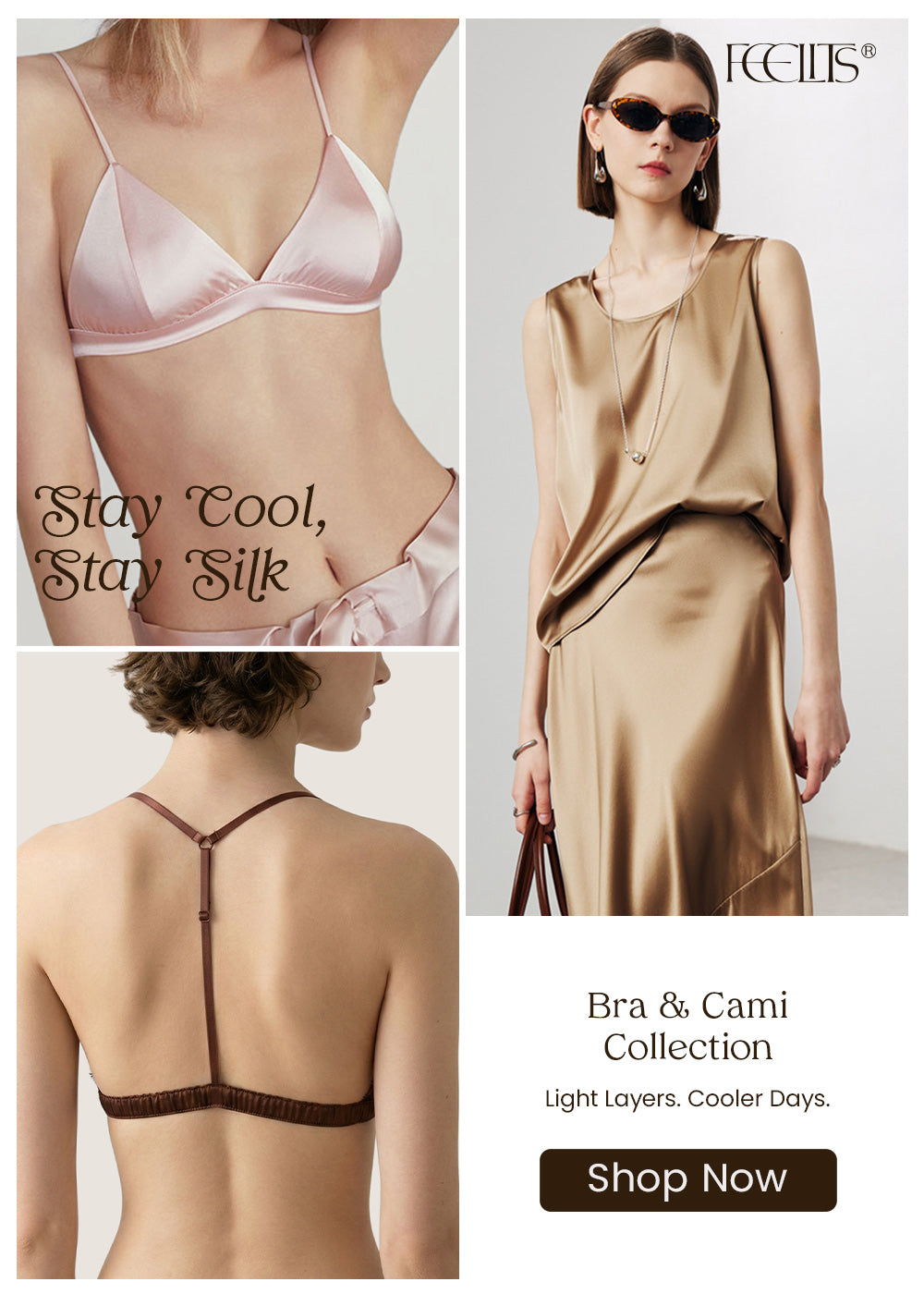 FEELITS mulberry silk underwear and sleepwear homepage image | FEELITS
