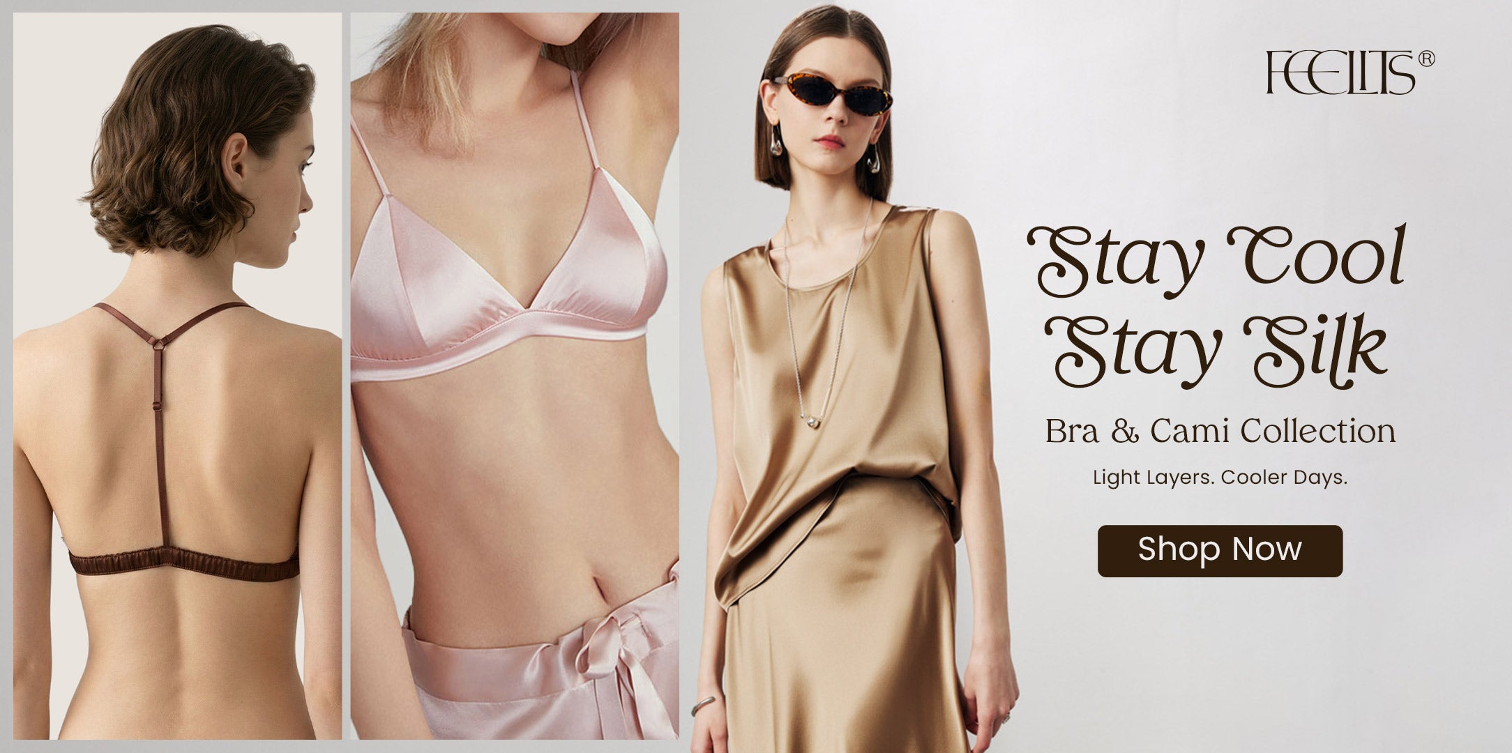 FEELITS mulberry silk underwear and sleepwear homepage image | FEELITS