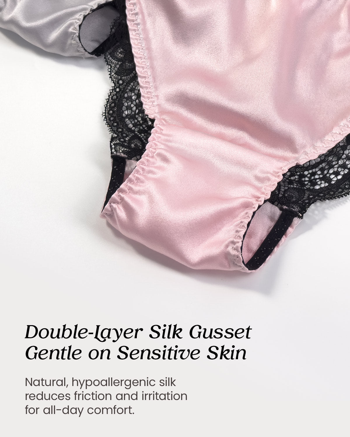 FEELITS TH02 Silk String Bikini Panties – 100% Mulberry Silk, Smooth & Breathable - FEELITS