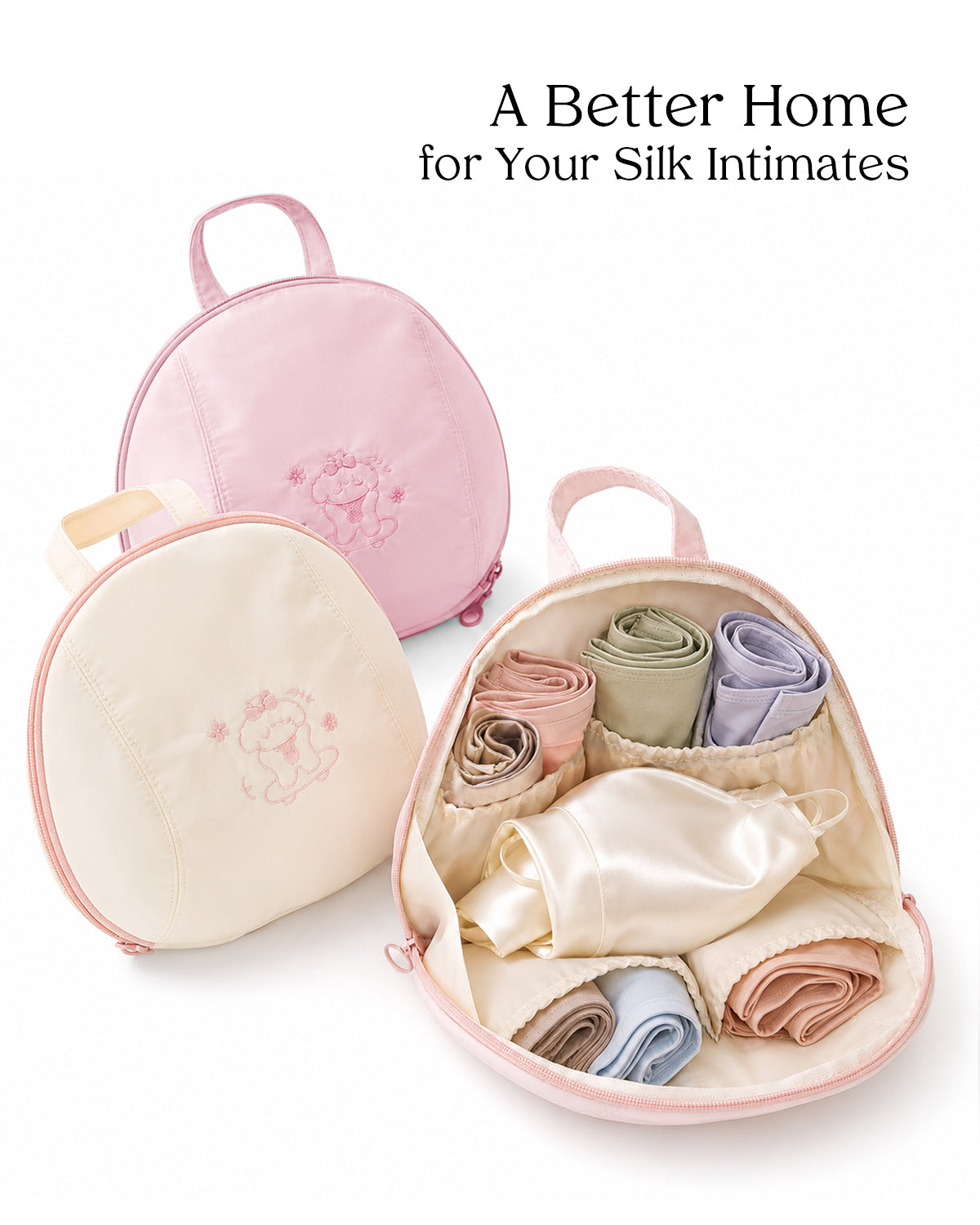 FEELITS AC02 Travel Lingerie Organizer Bag – Bra & Underwear Storage Case for Silk Intimates