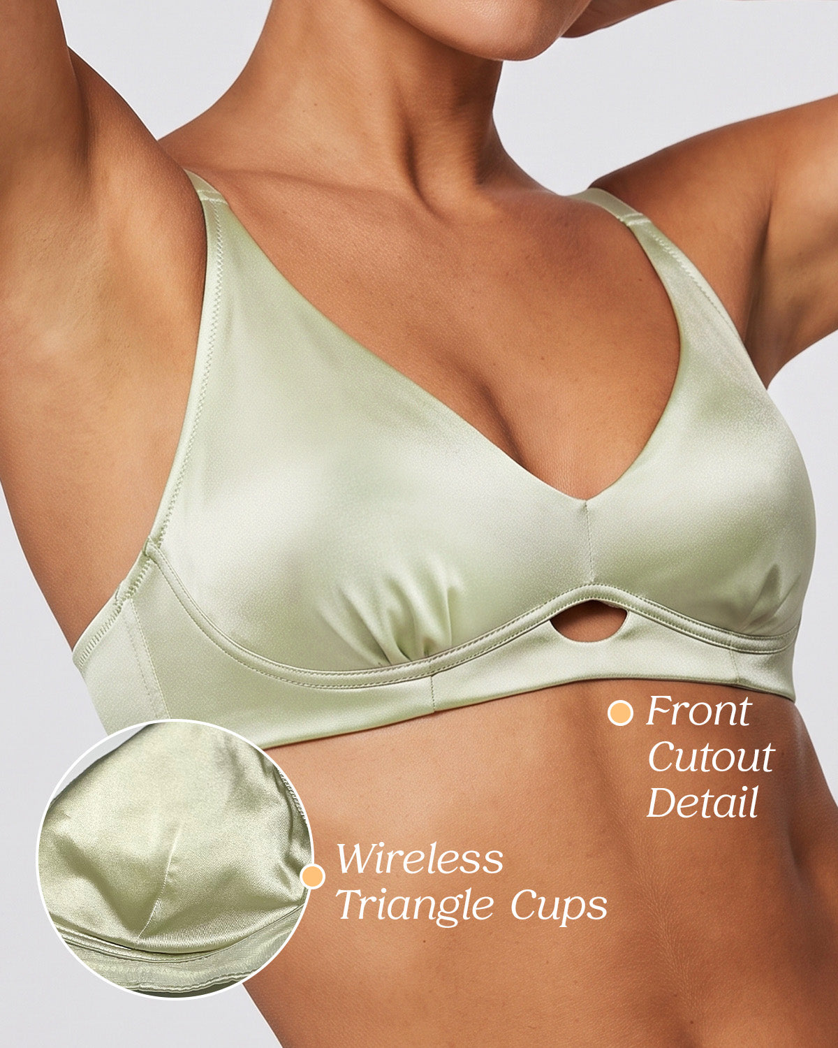BRA13 silk lace bralette breathable comfort detail | FEELITS