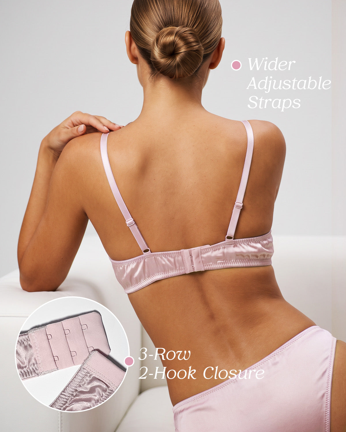 BRA13 mulberry silk lace bralette styling detail | FEELITS