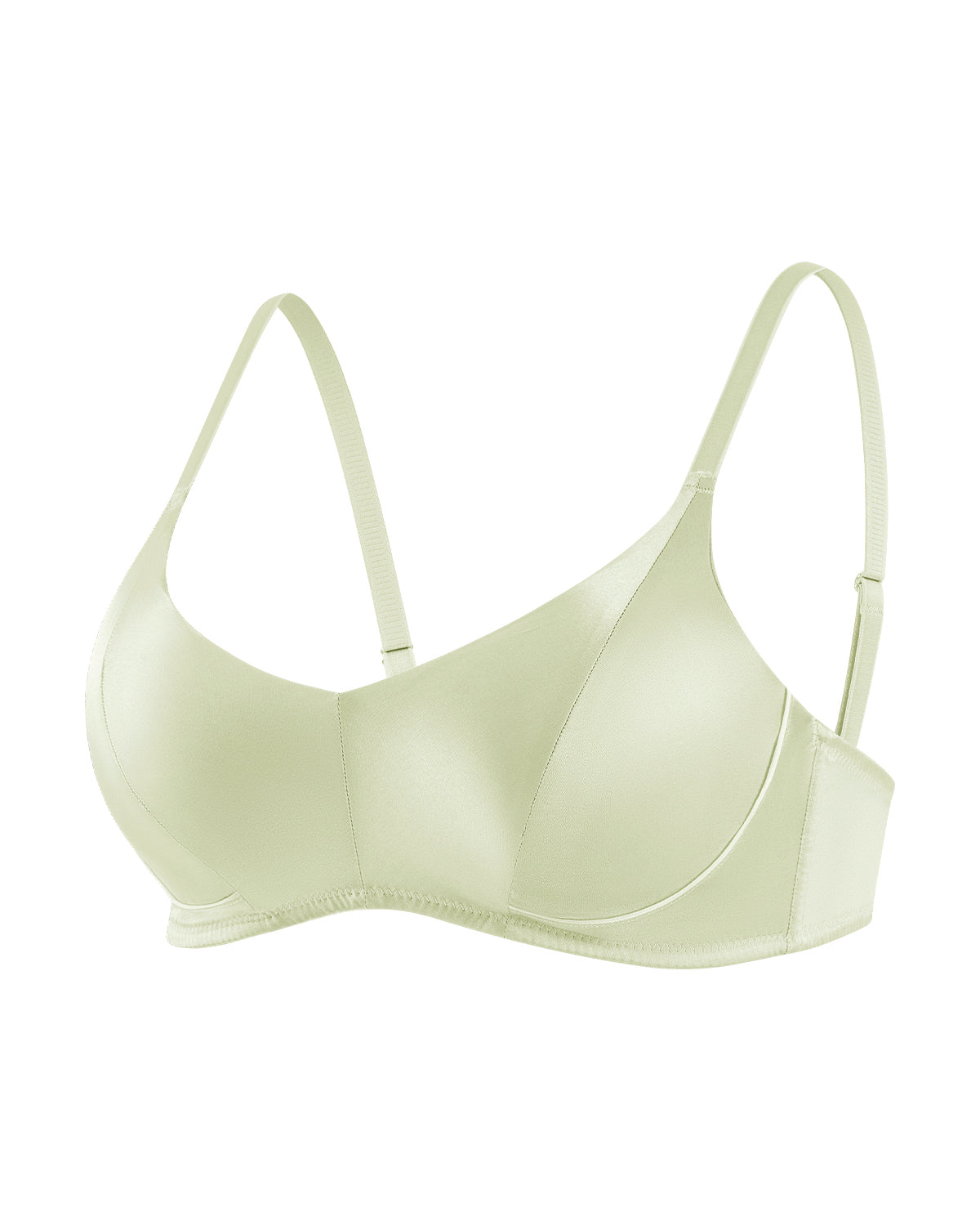 BRA14 mulberry silk bralette with lace trim detail | FEELITS
