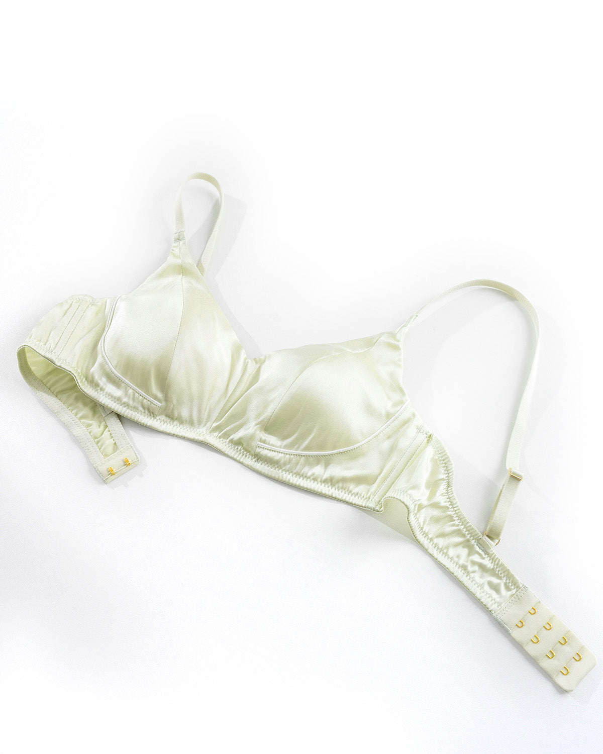 BRA14 mulberry silk side support bralette front and lace detail | FEELITS