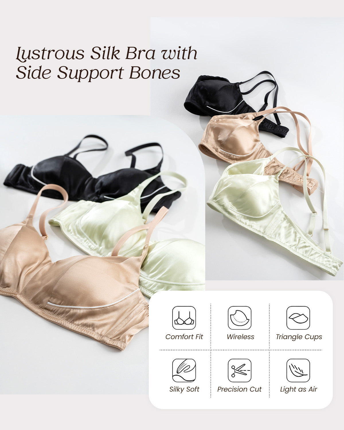 BRA14 wire-free lace bralette product detail | FEELITS