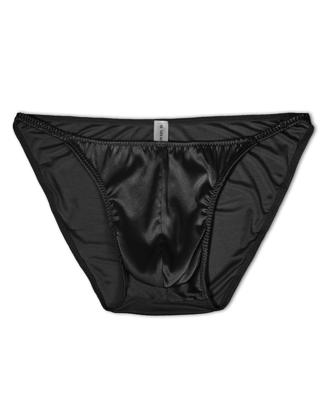 FEELITS KNM06 Men's Mulberry Silk String Briefs - Low-Rise, Double-Layer Pouch