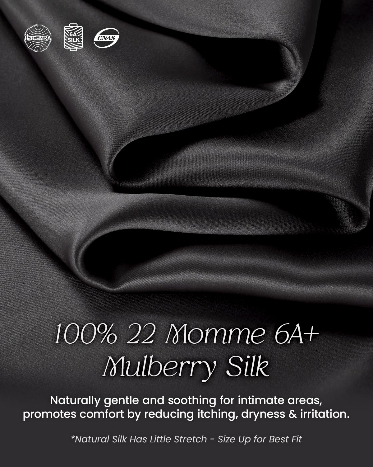 FEELITS SPA43 Silk Low-Rise Lace Trim Briefs – 100% 6A Mulberry Silk, Soft & Breathable - FEELITS