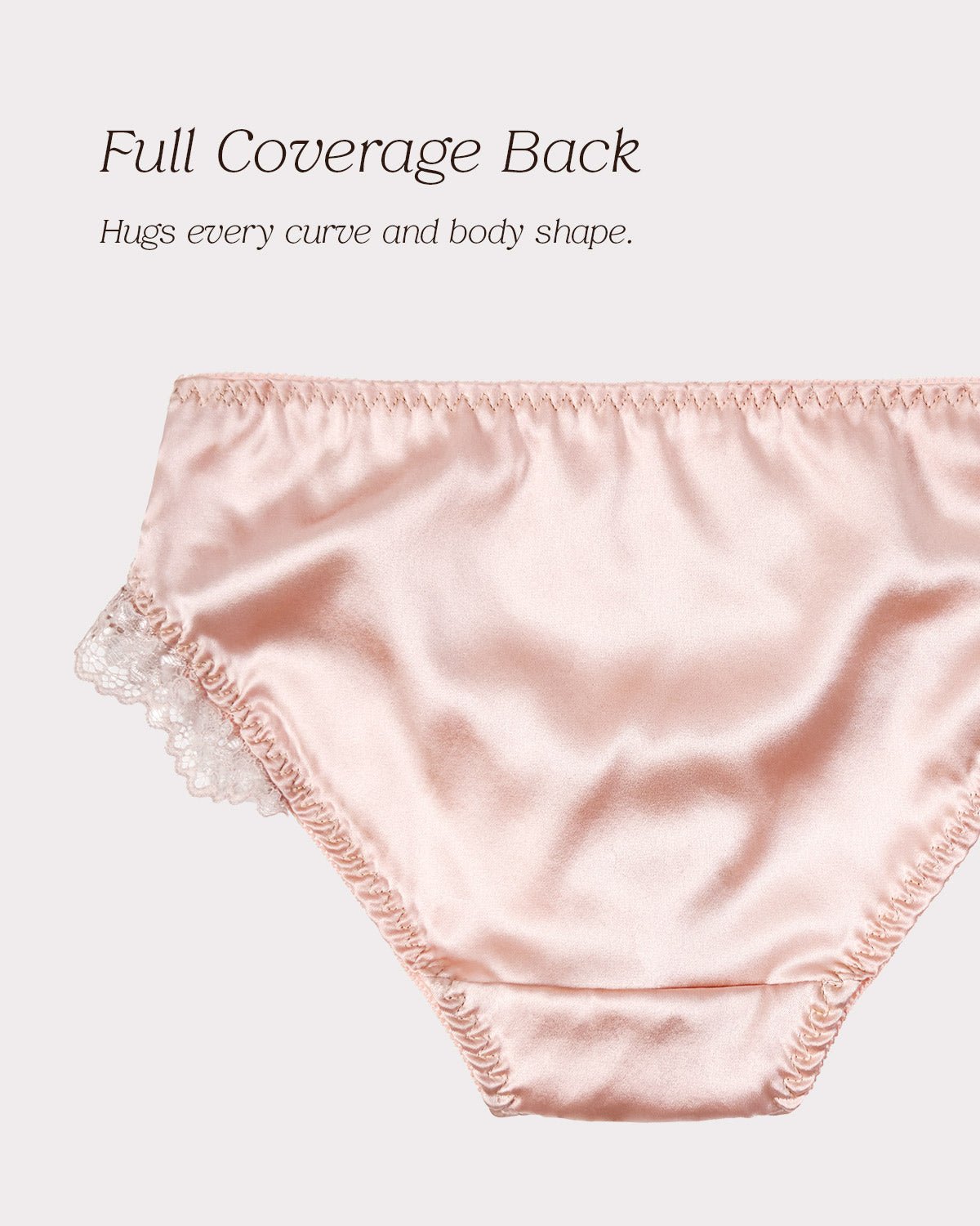 FEELITS SPA43 Silk Low-Rise Lace Trim Briefs – 100% 6A Mulberry Silk, Soft & Breathable - FEELITS