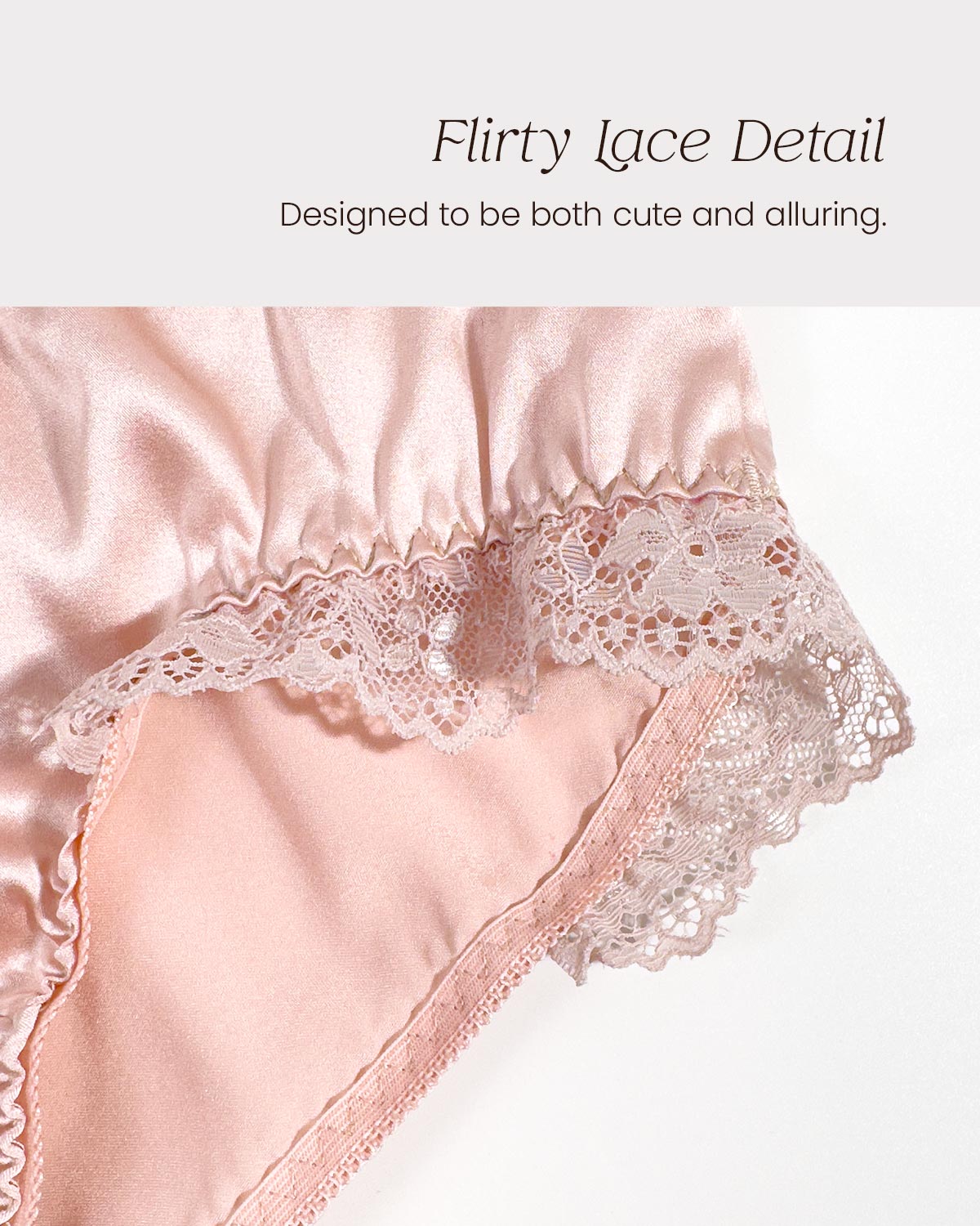 FEELITS SPA43 Silk Low-Rise Lace Trim Briefs – 100% 6A Mulberry Silk, Soft & Breathable - FEELITS