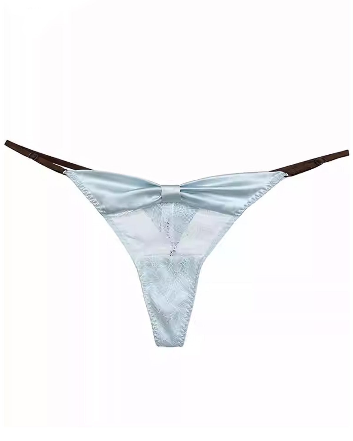 FEELITS SPA52 Mulberry Silk Adjustable Lace-Strap Thong – Low-Rise, Seamless & No-Show Fit - FEELITS