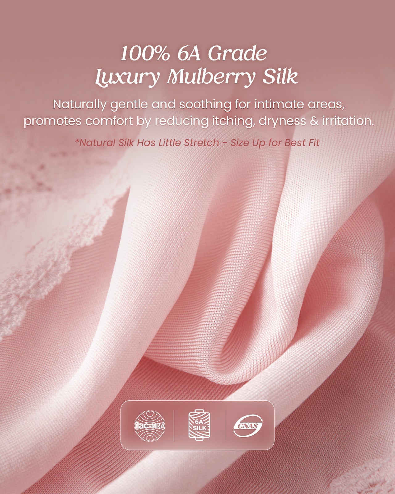 FEELITS KN24 Mid-Rise Silk Lace Hipster Panties – 100% 6A Mulberry Silk, Ultra Soft & Breathable - FEELITS