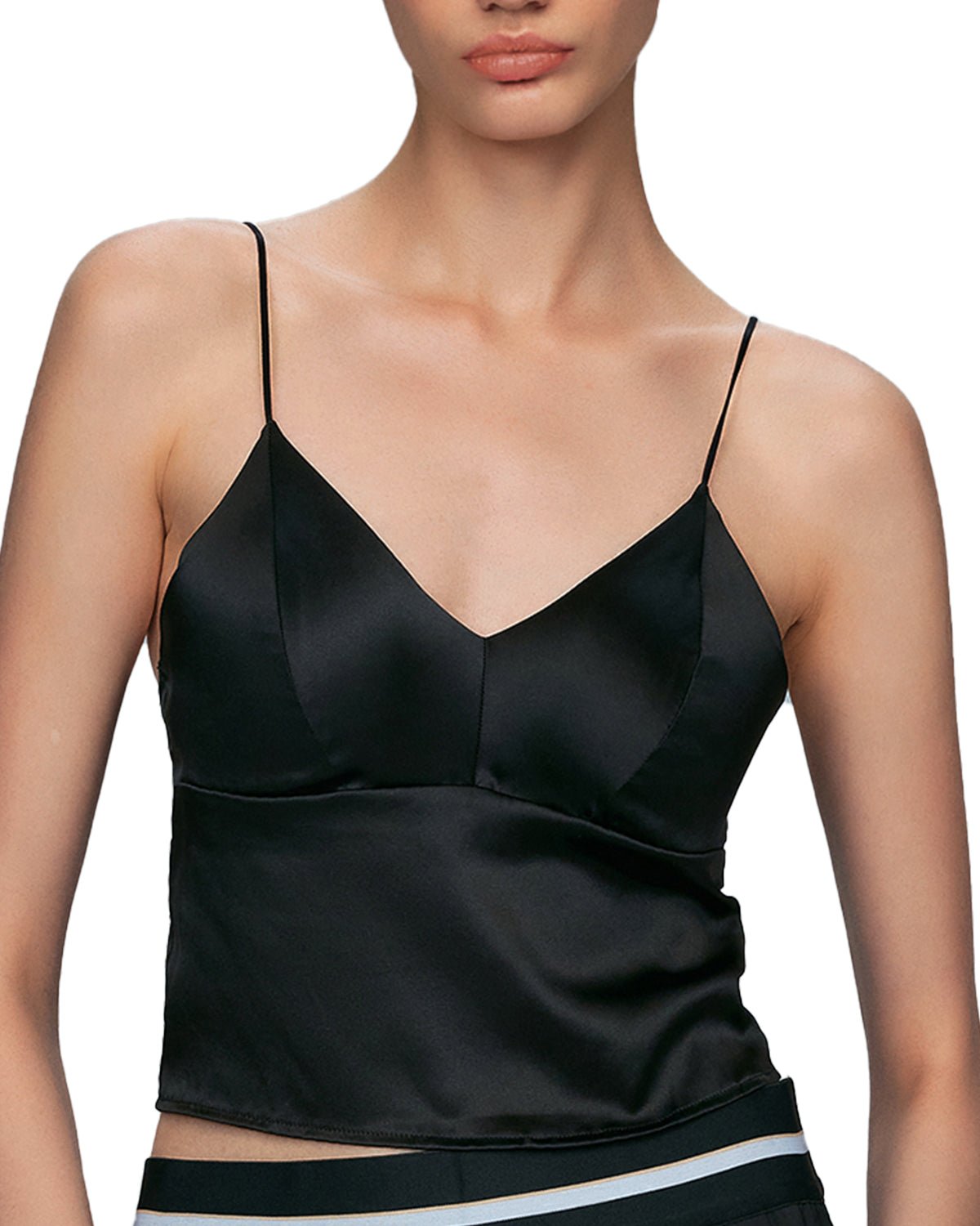 FEELITS BRA03 Silk Bralette Camisole – Wireless Mulberry Silk Satin, Soft & Breathable - FEELITS