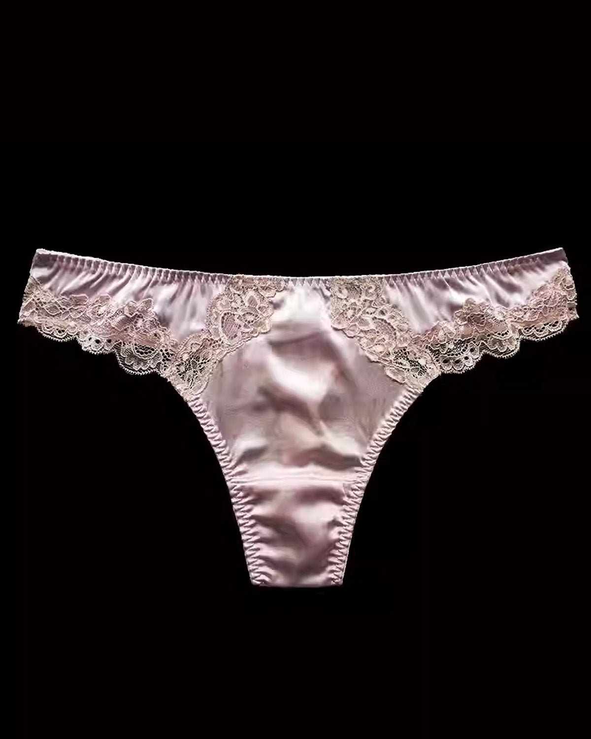 FEELITS SPA47 Mulberry Silk Lace T-Back Thong – Low-Rise, Seamless & Invisible Fit - FEELITS