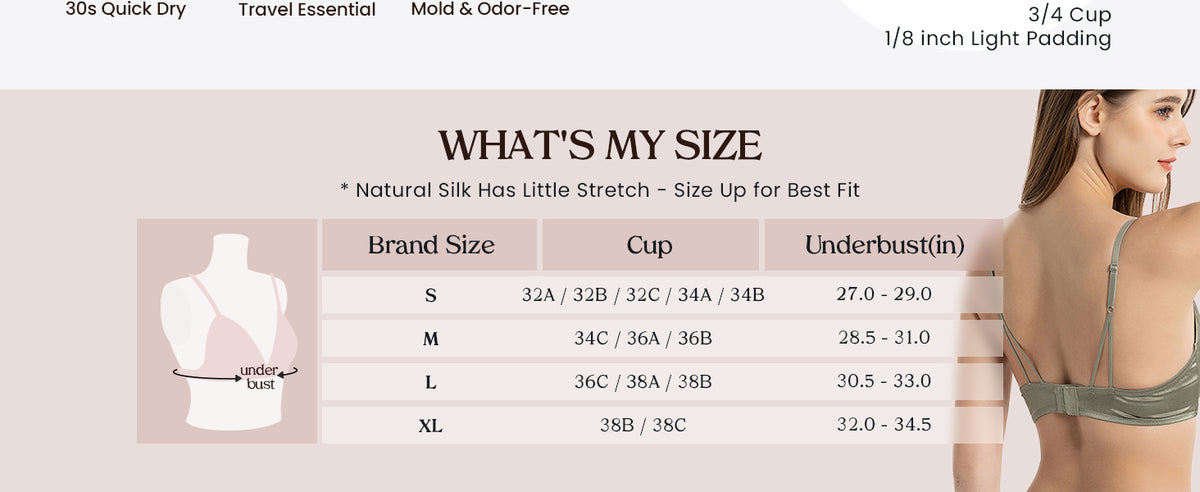 دليل مقاسات FEELITS BRA07