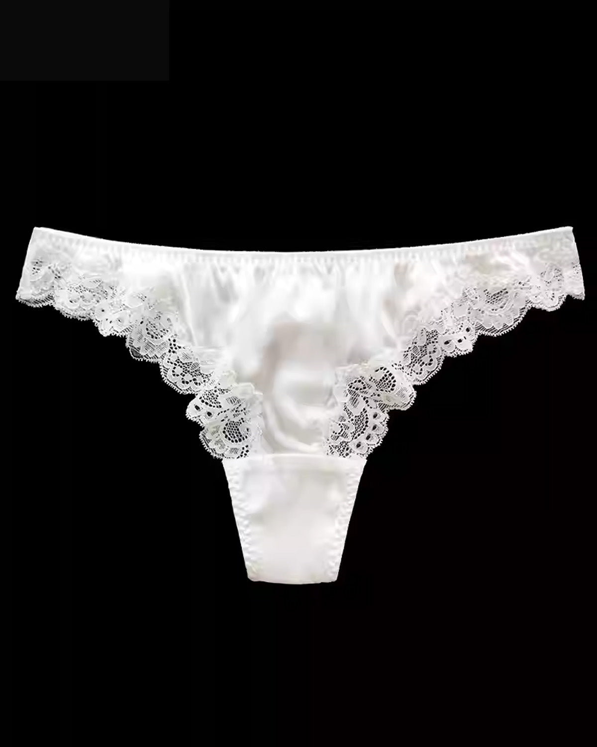 FEELITS SPA36 Low-Rise Silk Lace Thong – 93% Premium Mulberry Silk, No-Show & Breathable - FEELITS