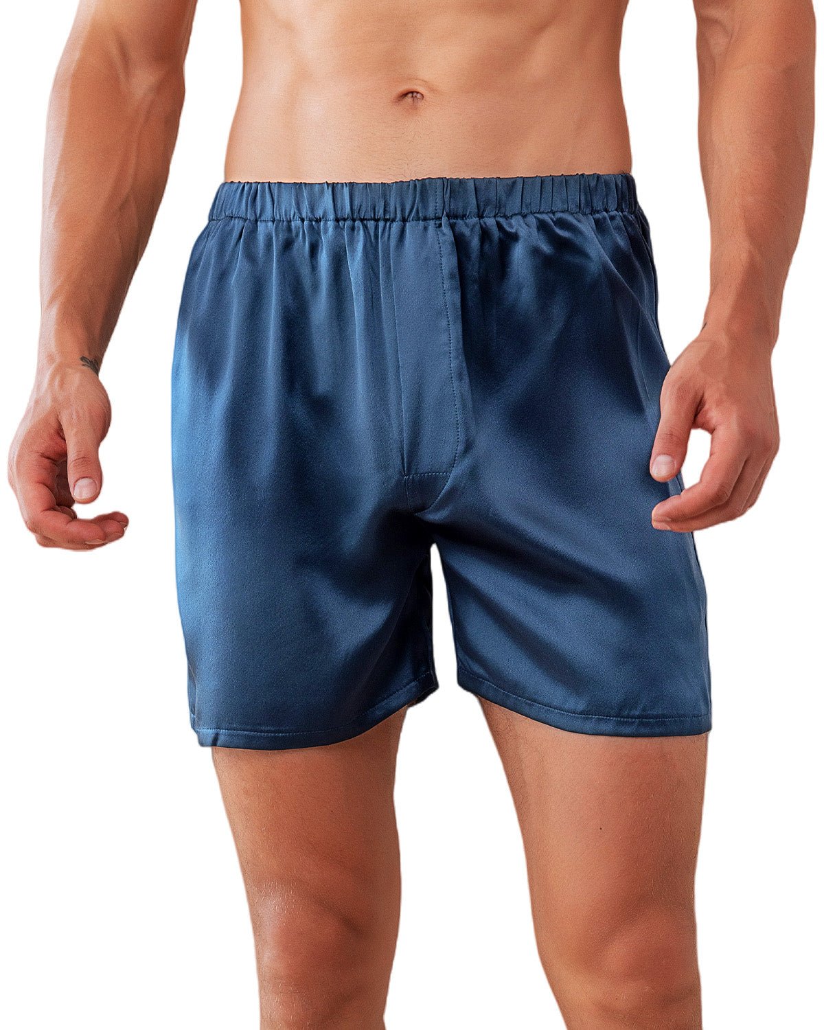 FEELITS BXM01 Men’s 22 Momme Mulberry Silk Boxer Shorts – 100% Silk, Breathable Sleep & Lounge Fit - FEELITS