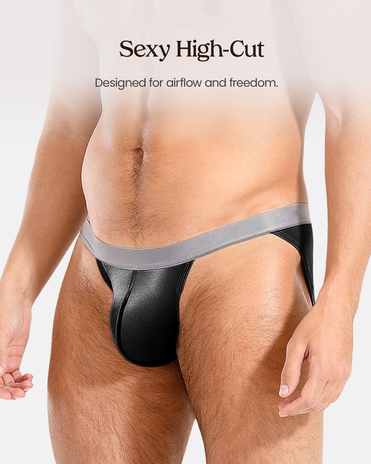 FEELITS KNM02 Men’s Mulberry Silk Tanga Briefs – 100% 6A Silk, Low-Rise & Breathable - FEELITS