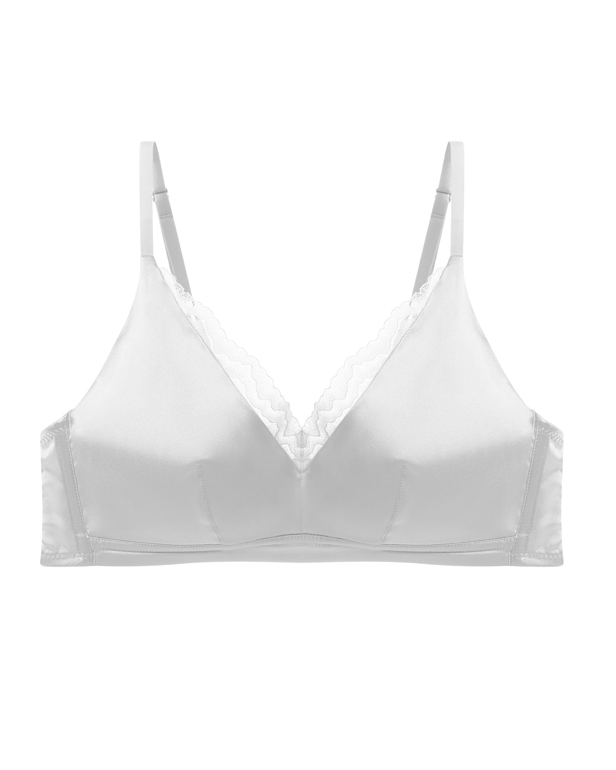 FEELITS BRA07 22 Momme Mulberry Silk Wire-Free Bralette – Full-Coverage Comfort & Adjustable Straps - FEELITS