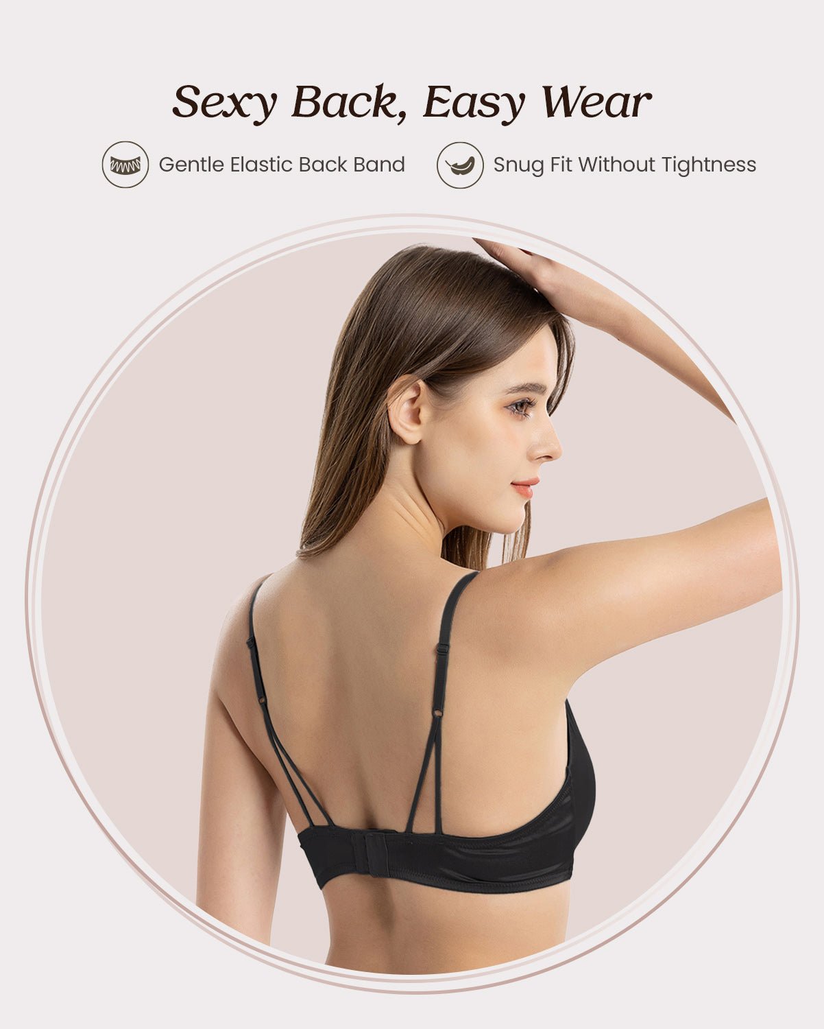 FEELITS BRA07 22 Momme Mulberry Silk Wire-Free Bralette – Full-Coverage Comfort & Adjustable Straps - FEELITS