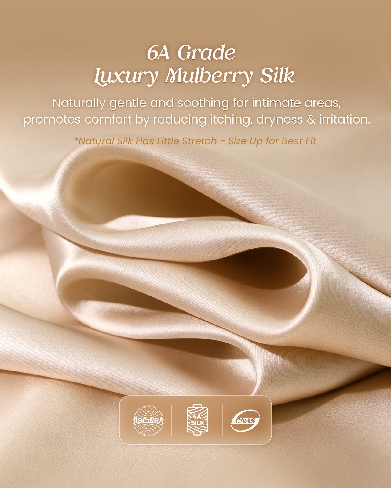 FEELITS KN23 Mulberry Silk Satin Bikini Panties – Breathable Lace Silk Underwear for Women - FEELITS